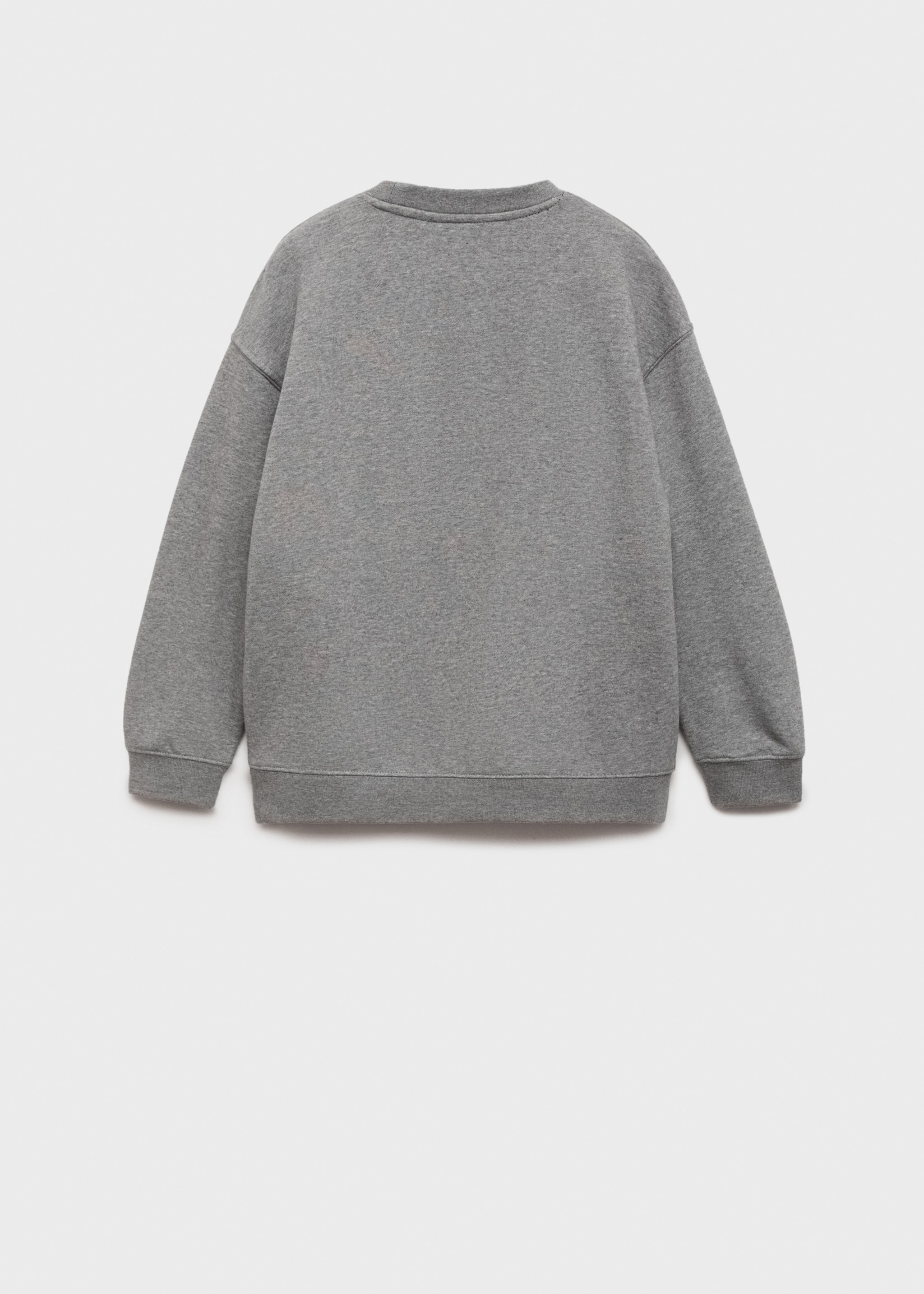 Sudadera algodón estampada - Reverso del artículo, Gris medio vigoré. Ref: 77017931-00.