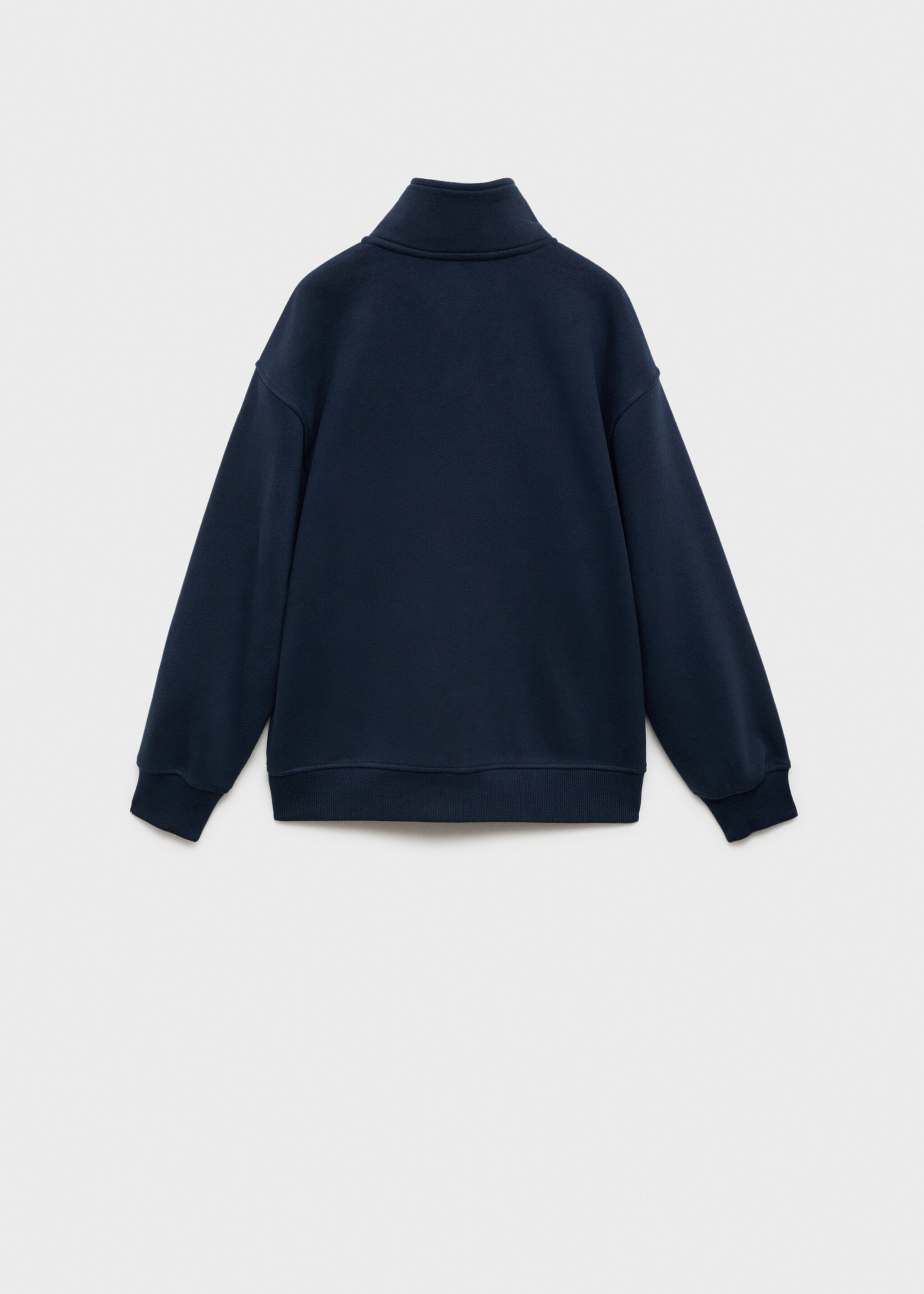 Sudadera cuello alto abotonado - Reverso del artículo, Azul marino oscuro. Ref: 77017934-00.