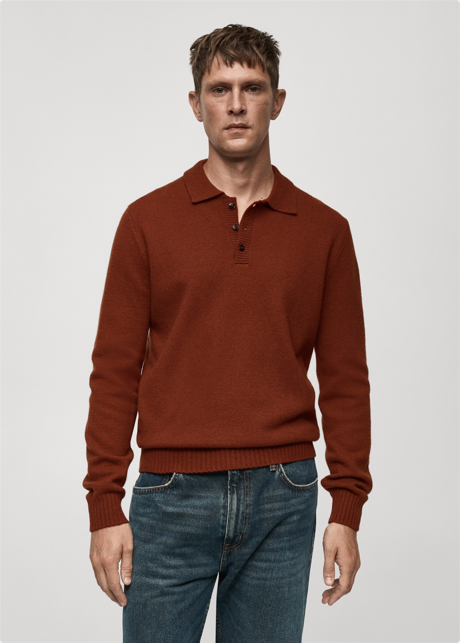 Jersei llana coll polo - Pla mig