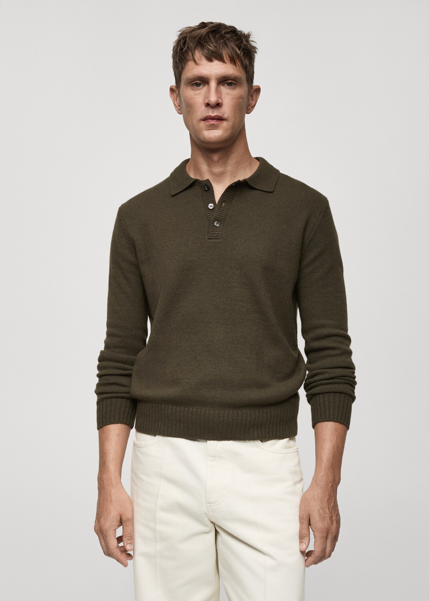 Jersei llana coll polo - Pla mig
