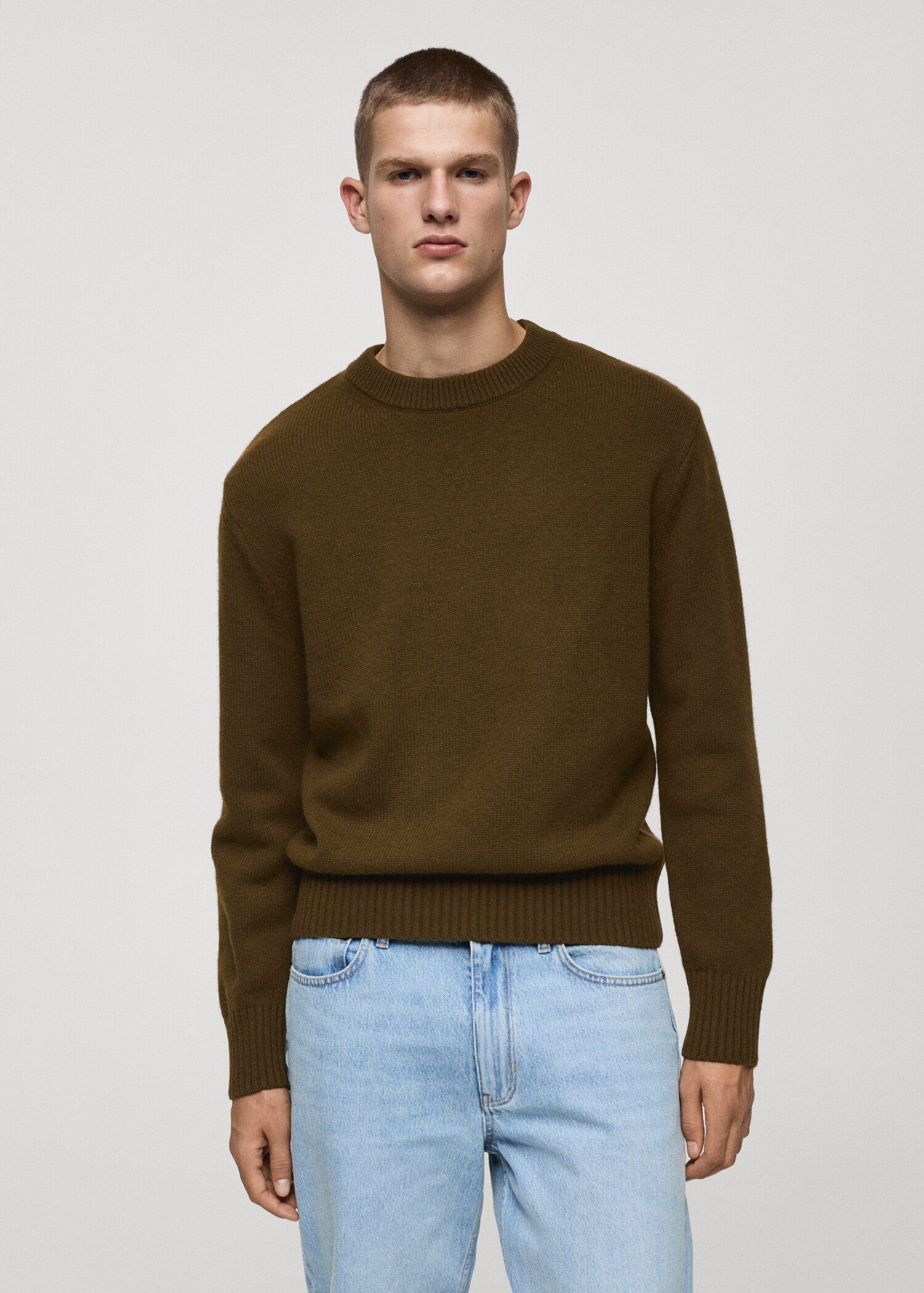 Knitted wool blend sweater - Medium plane