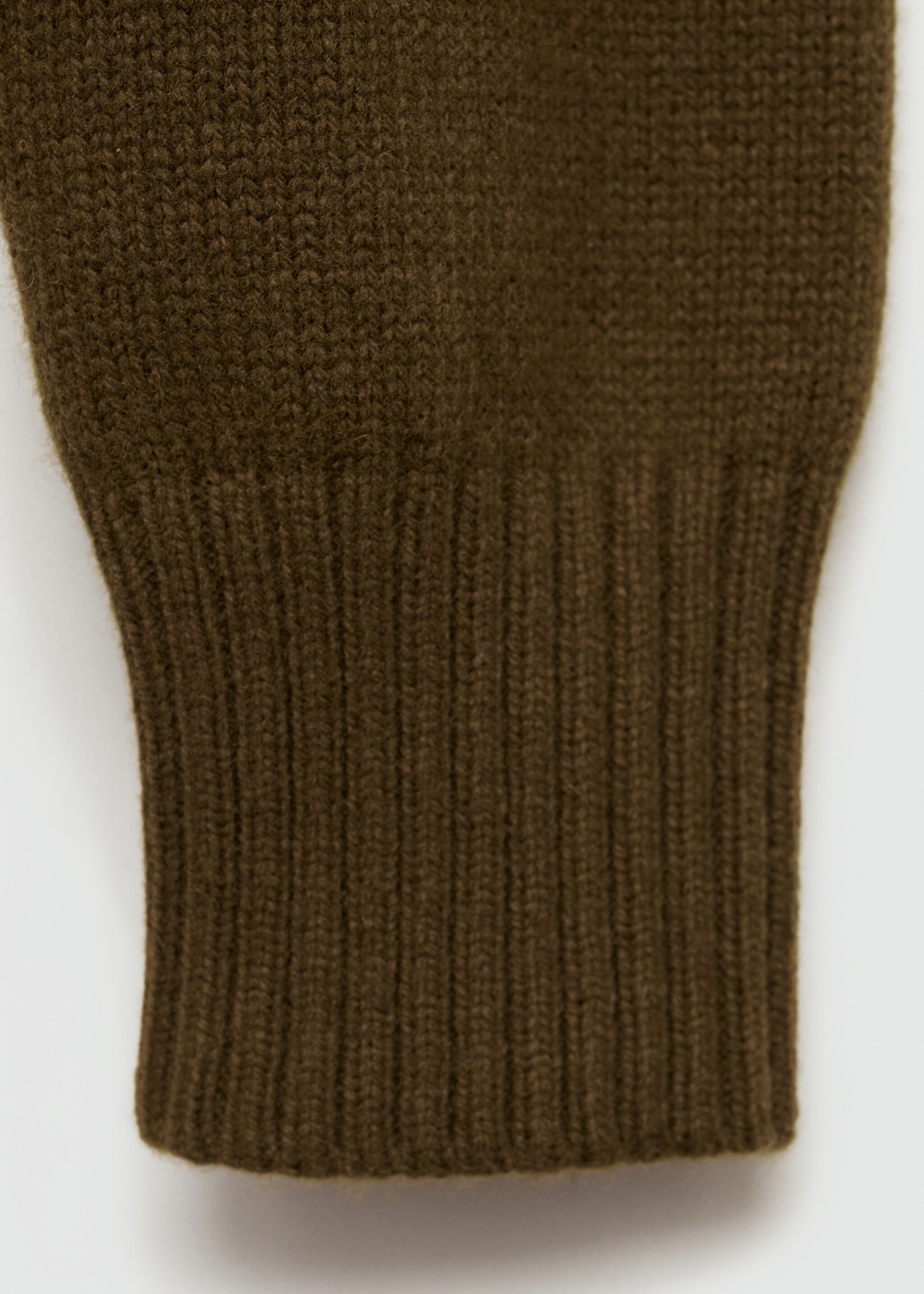 Knitted wool blend sweater - Details of the article 0, Olive Green. Ref: 77017938-00.