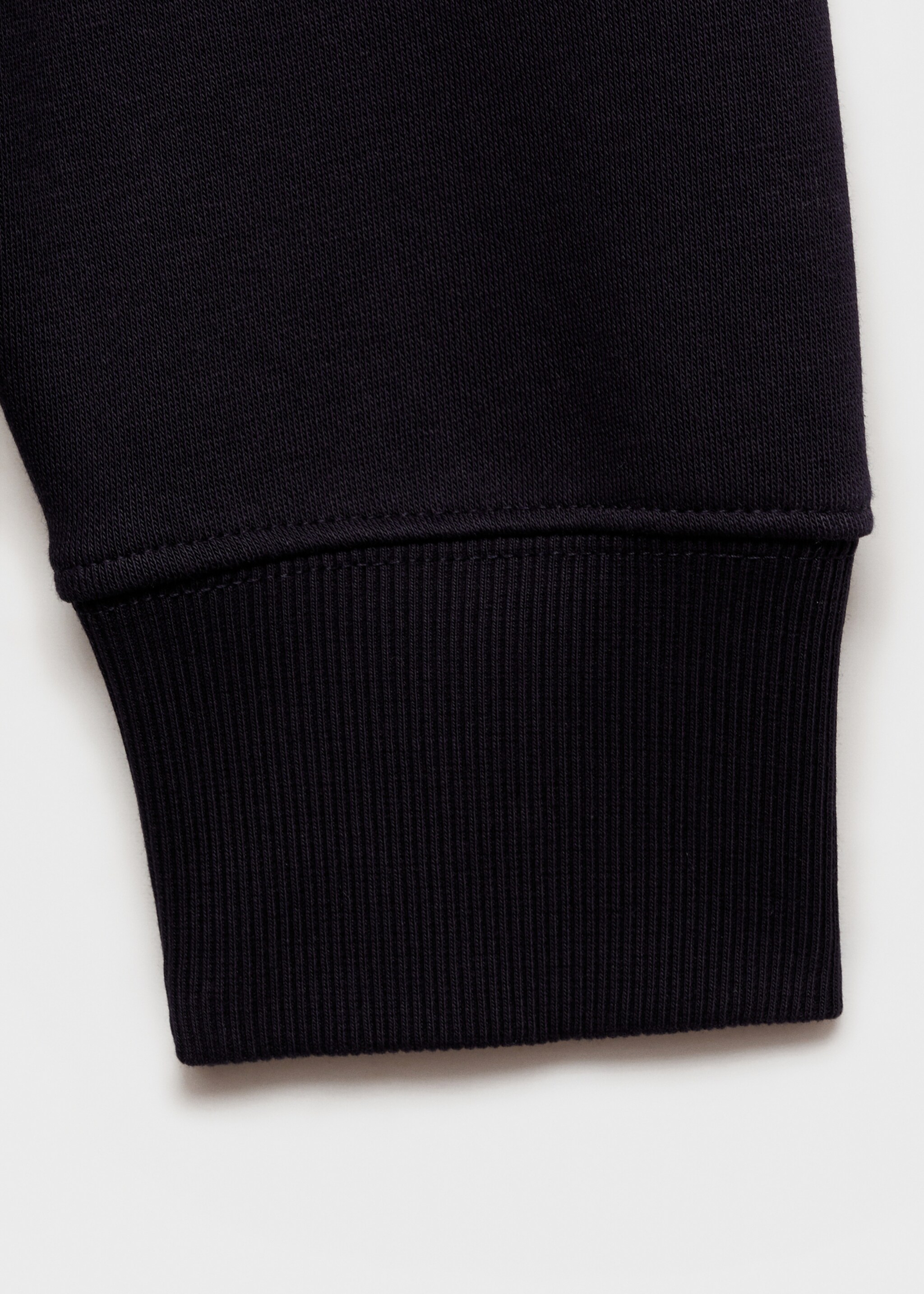 Two-tone cotton polo sweatshirt - Details of the article 0, Dark Navy. Ref: 77017939-00.