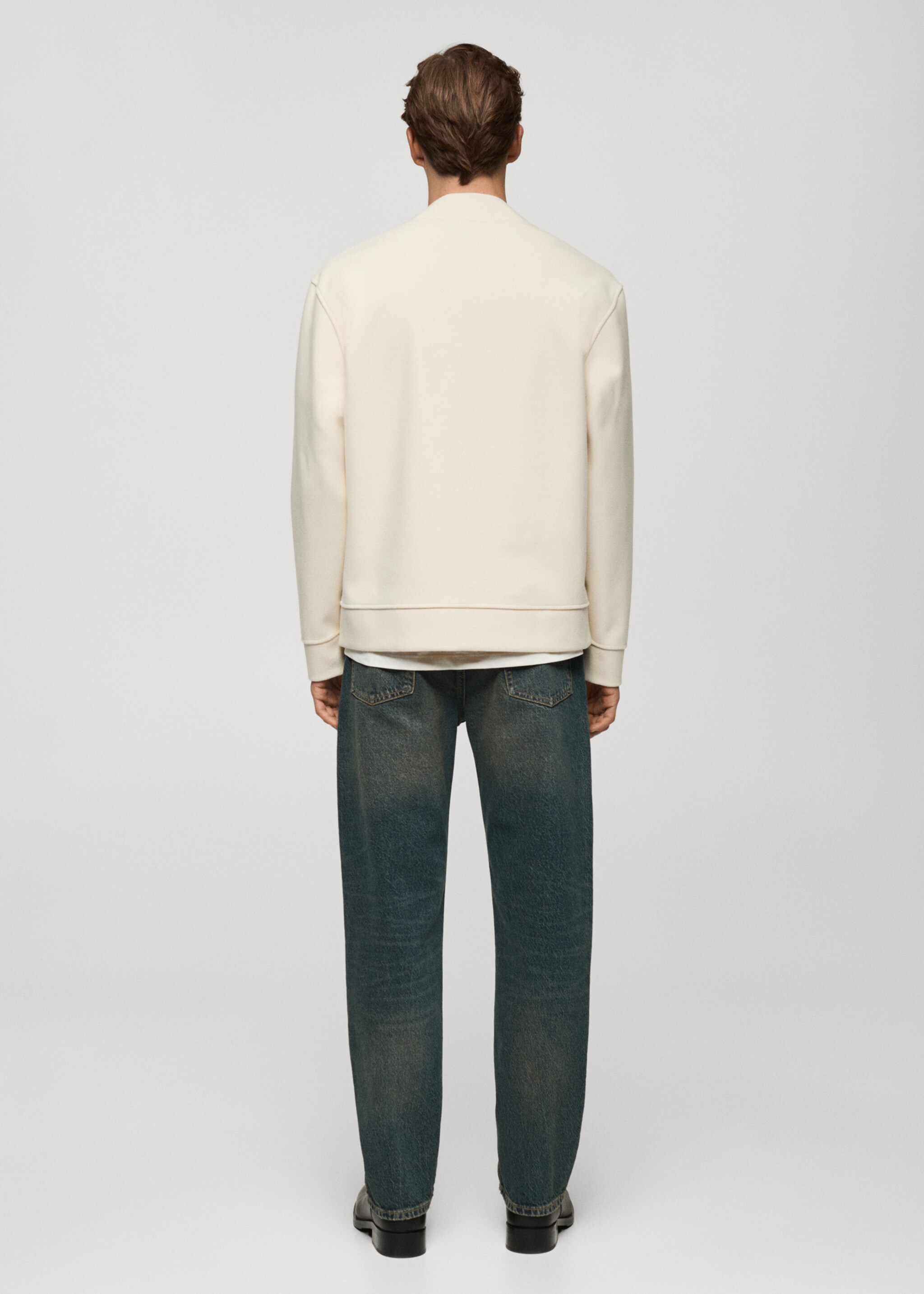 Cardigan flanella relaxed-fit - Retro dell'articolo, Grezzo. Ref: 77017940-00.