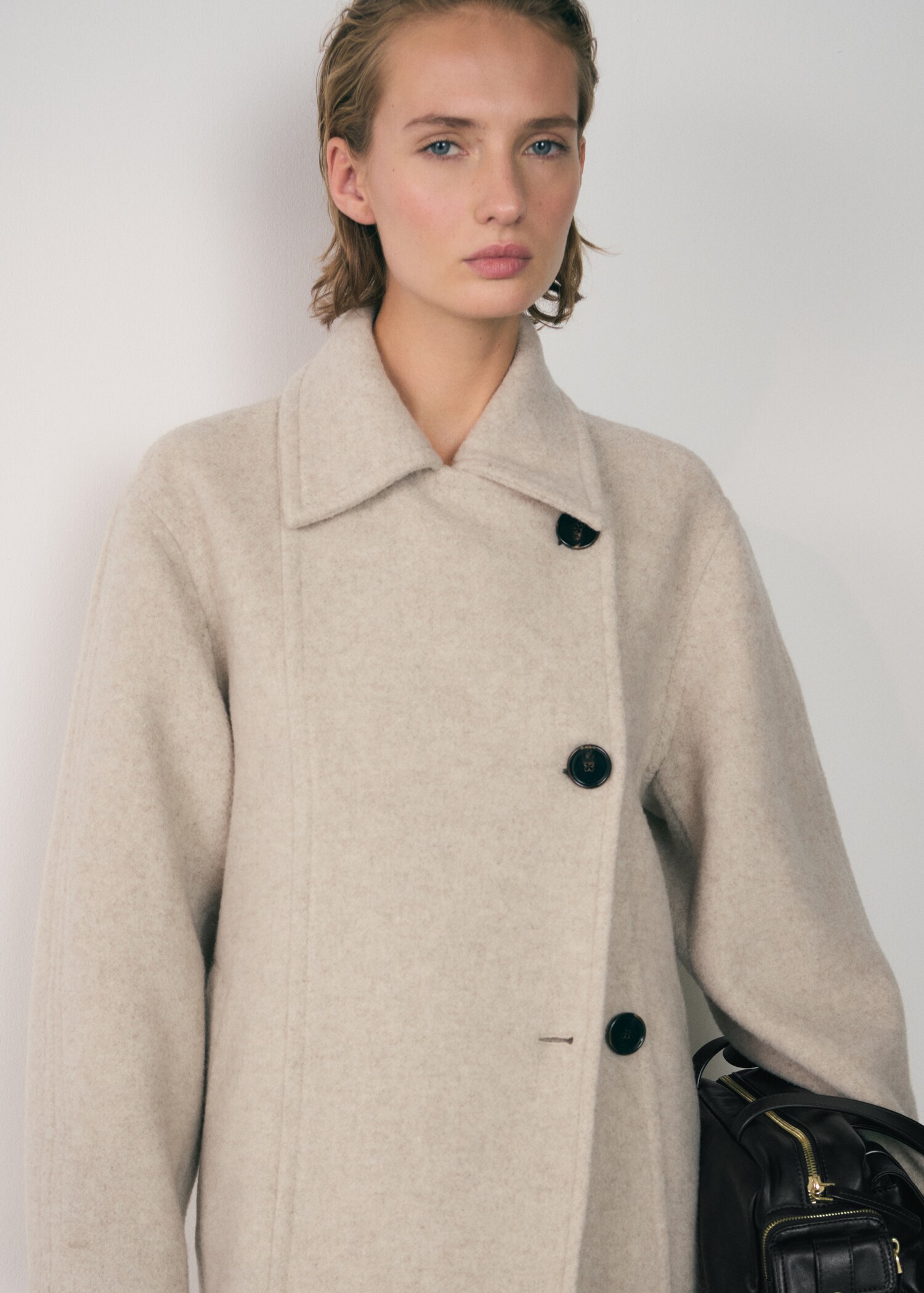 Double-breasted wool coat - Medium plane