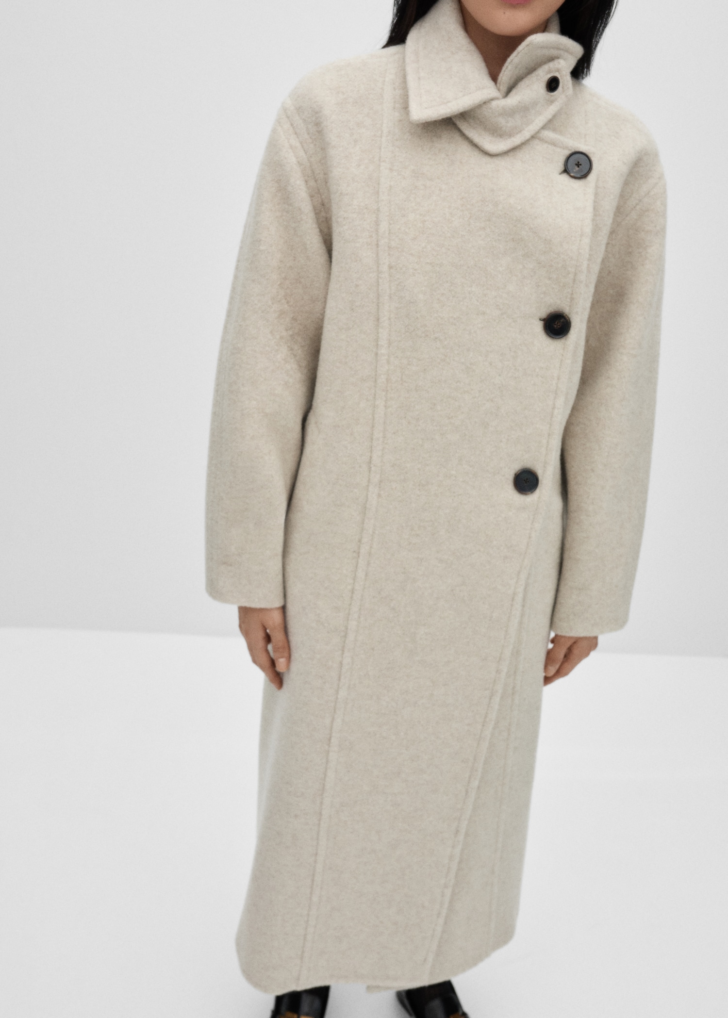 Double-breasted wool coat - Details of the article 6