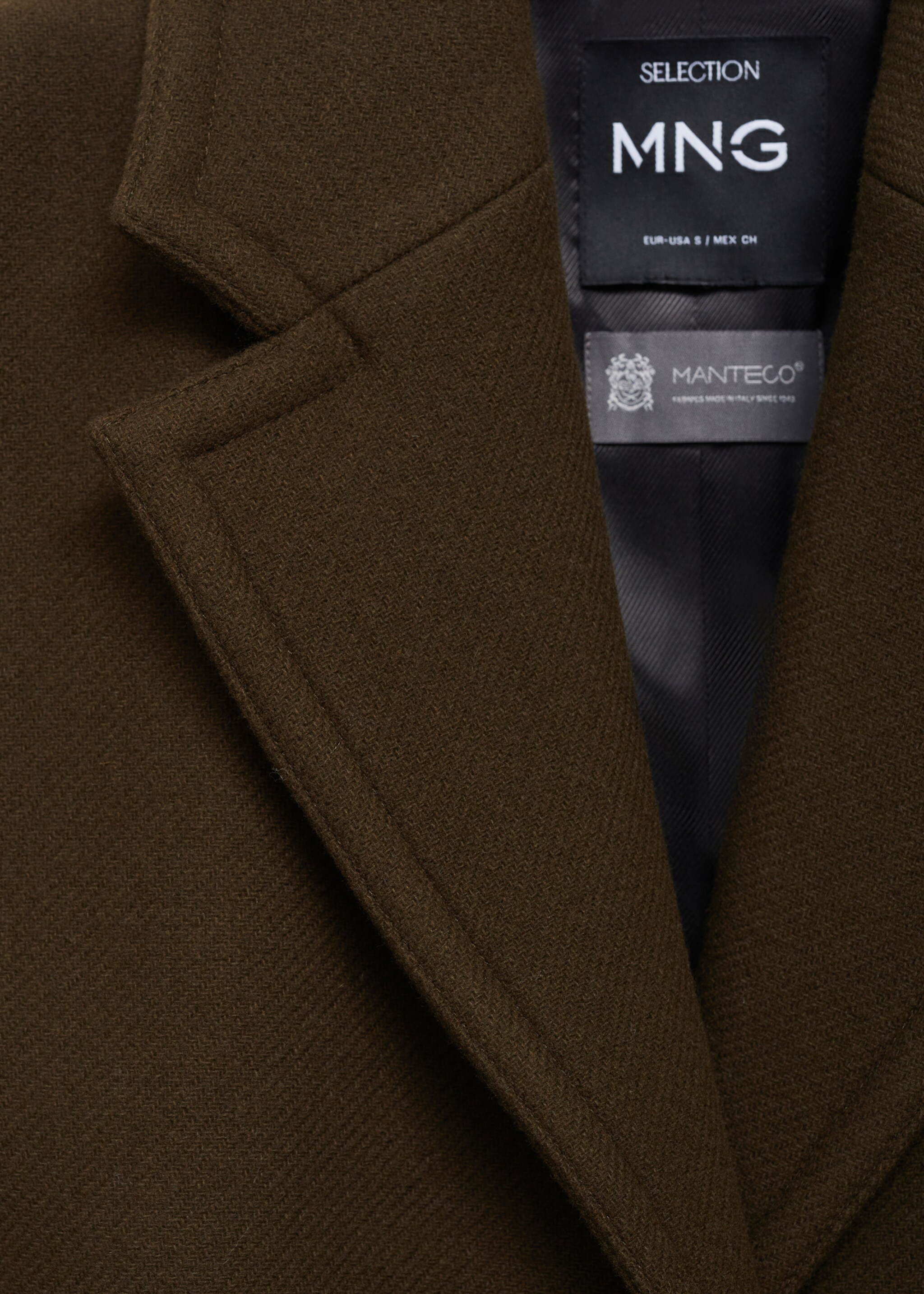 Manteau laine vierge poches - Détail de l'article 0, Kaki. Ref: 77017942-00.