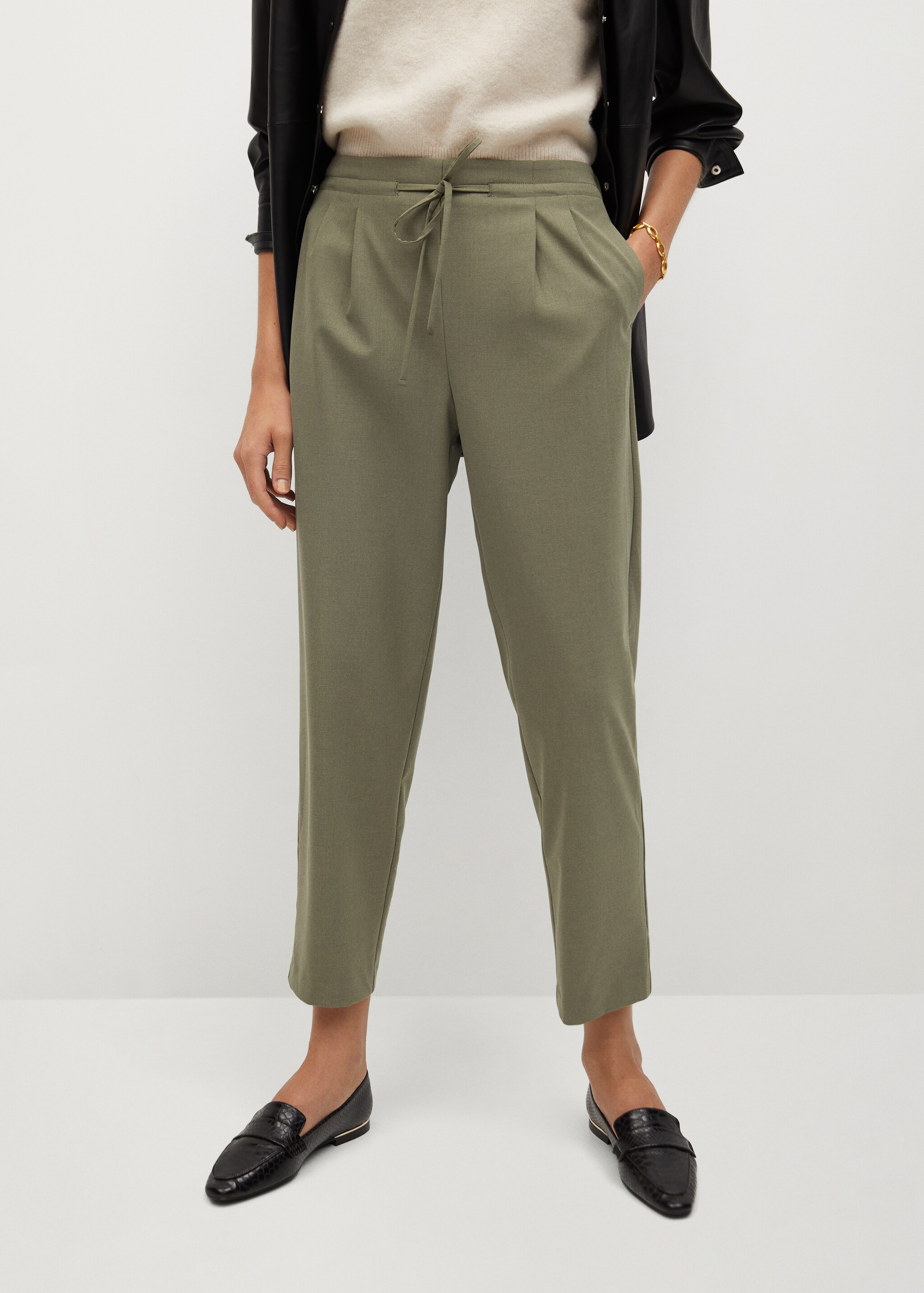 Elastic waist pants - Medium plane