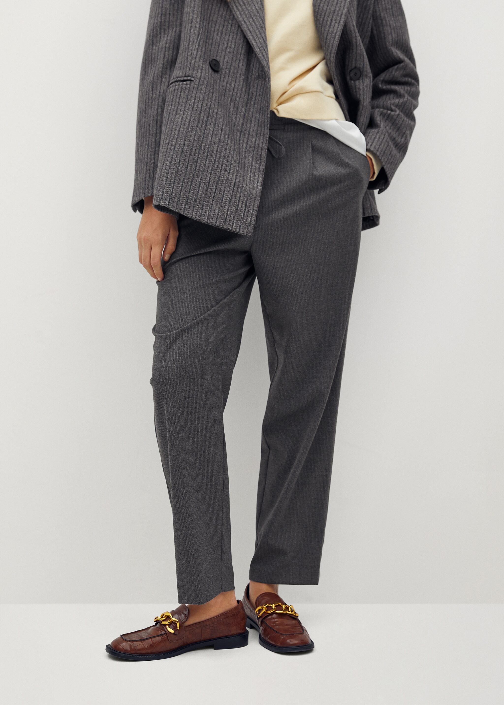Elastic waist pants - Medium plane