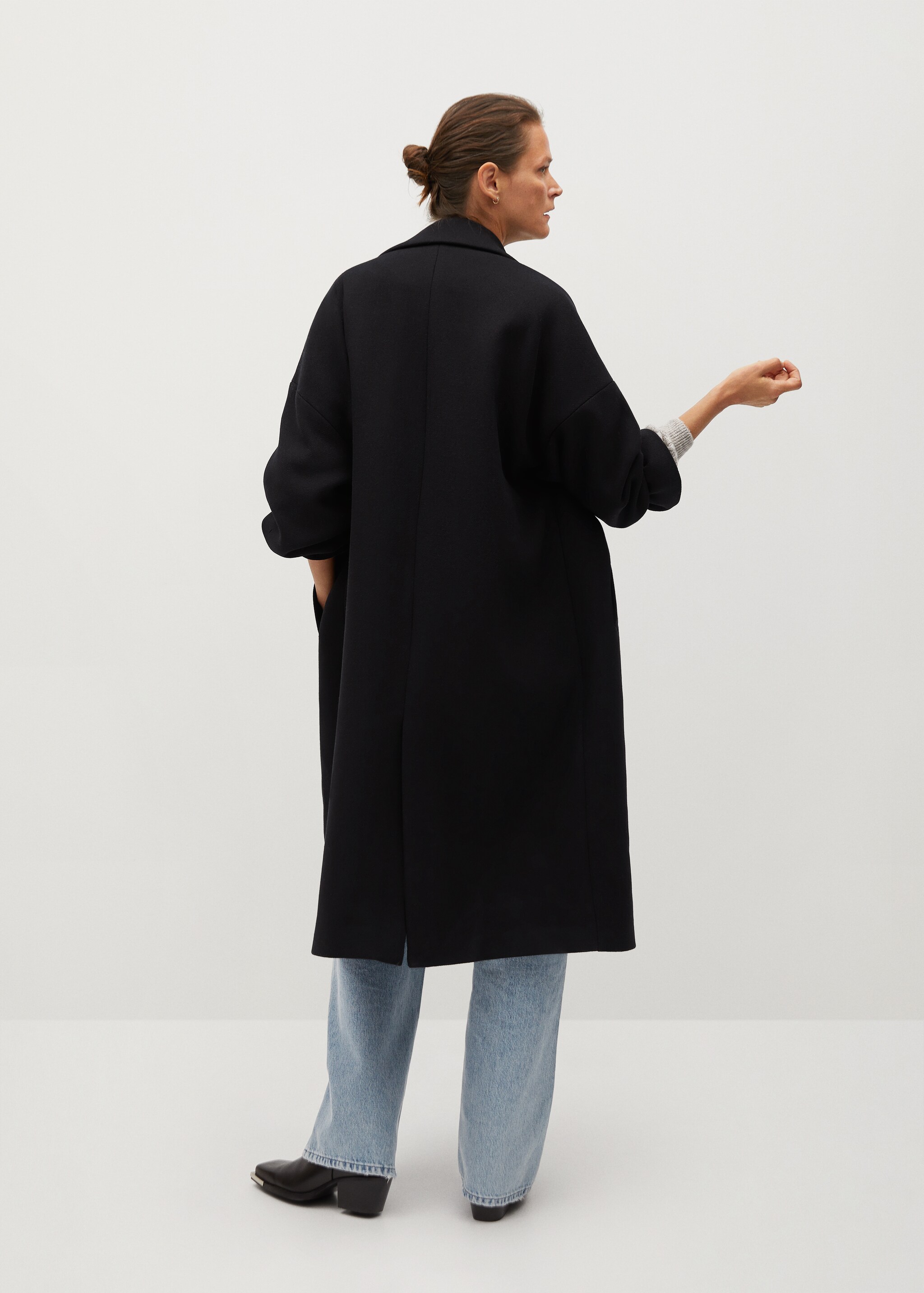 Vlněný kabát oversize - Zadní strana zboží