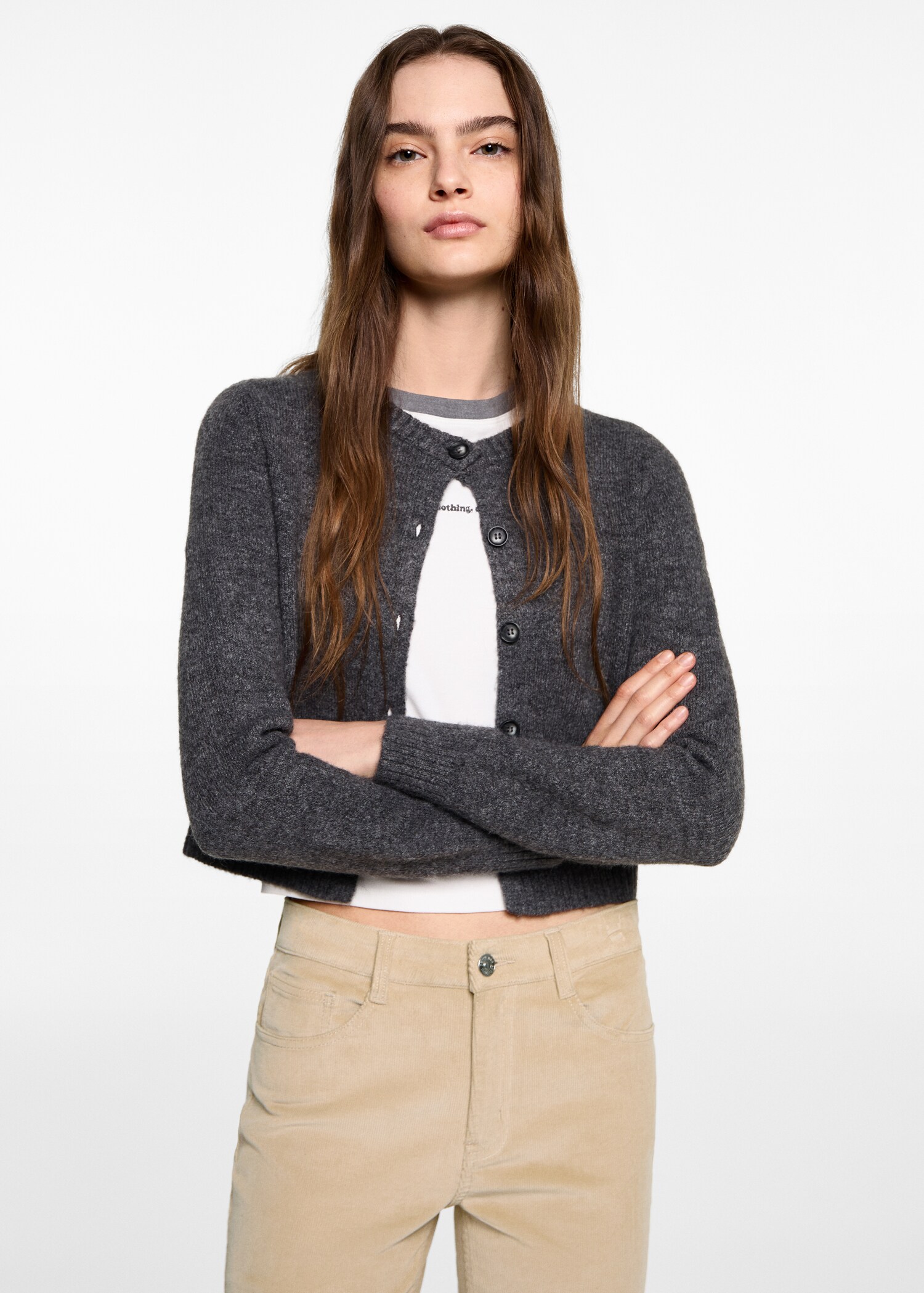 Flared Hose aus Feincord - Mittlere Ansicht