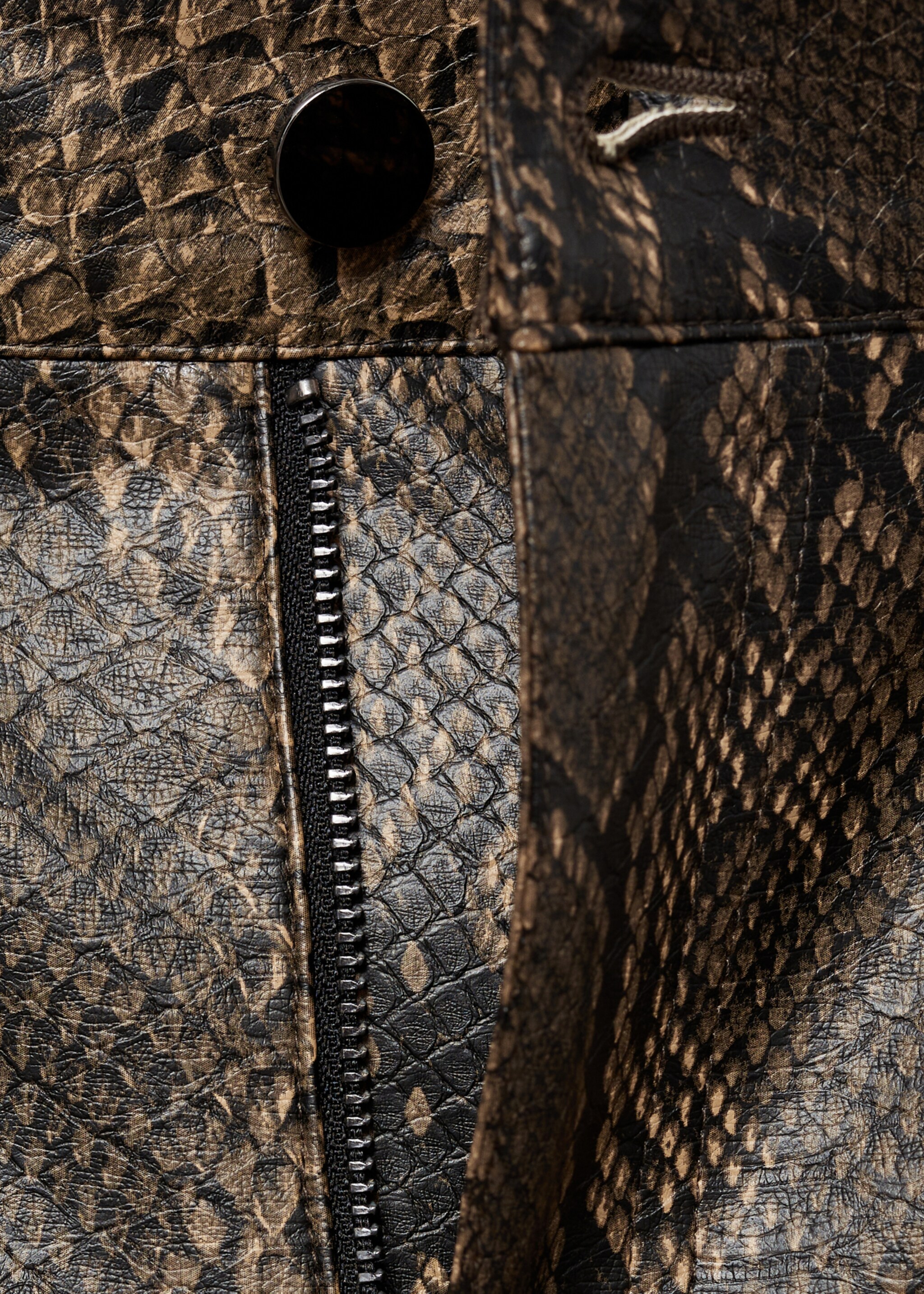 Πέδιλα από δερματίνη animal print - Λεπτομέρεια του προϊόντος 0, Μπεζ . Ref: 77018268-00.