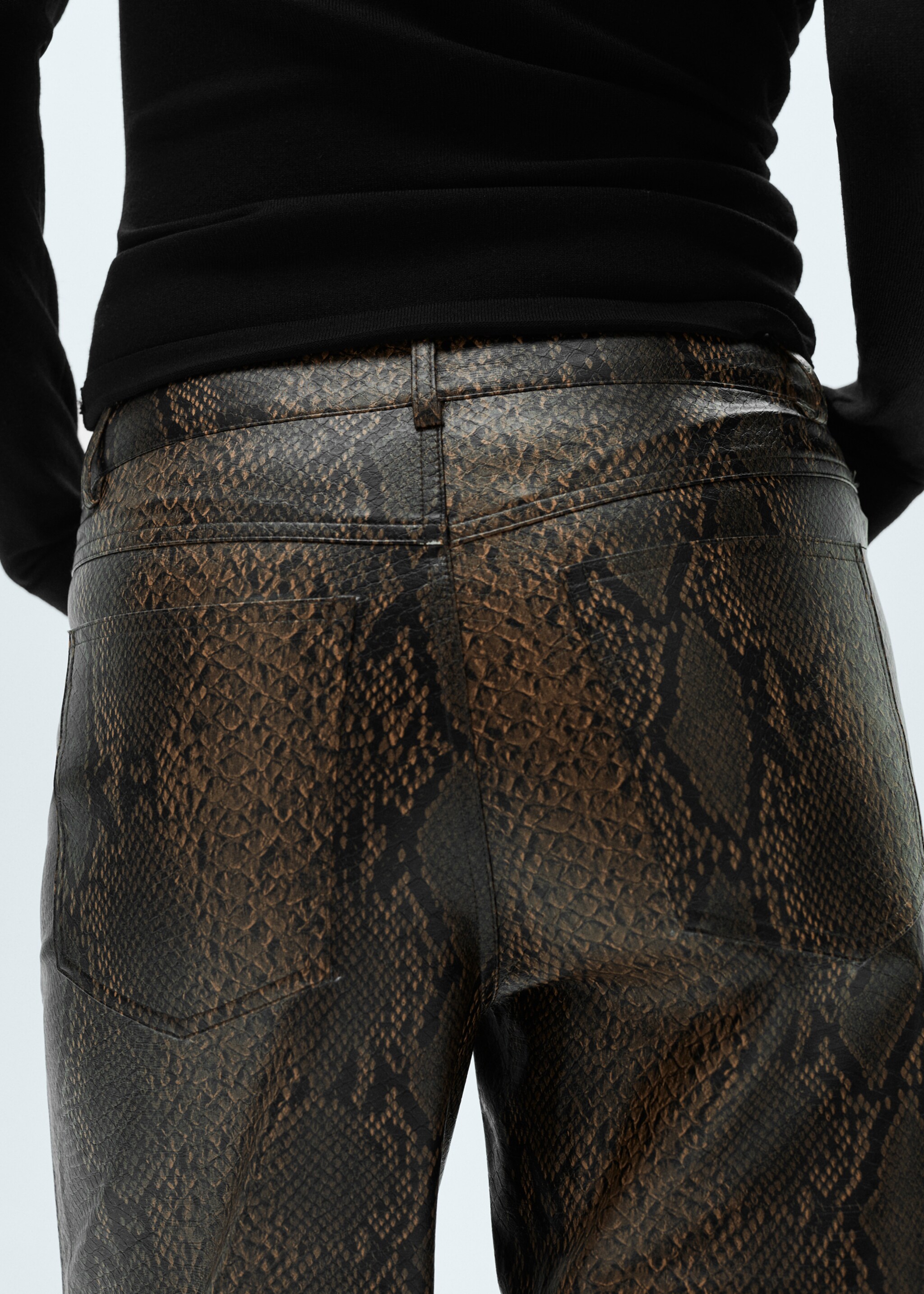 Πέδιλα από δερματίνη animal print - Λεπτομέρεια του προϊόντος 6, Μπεζ . Ref: 77018268-00.