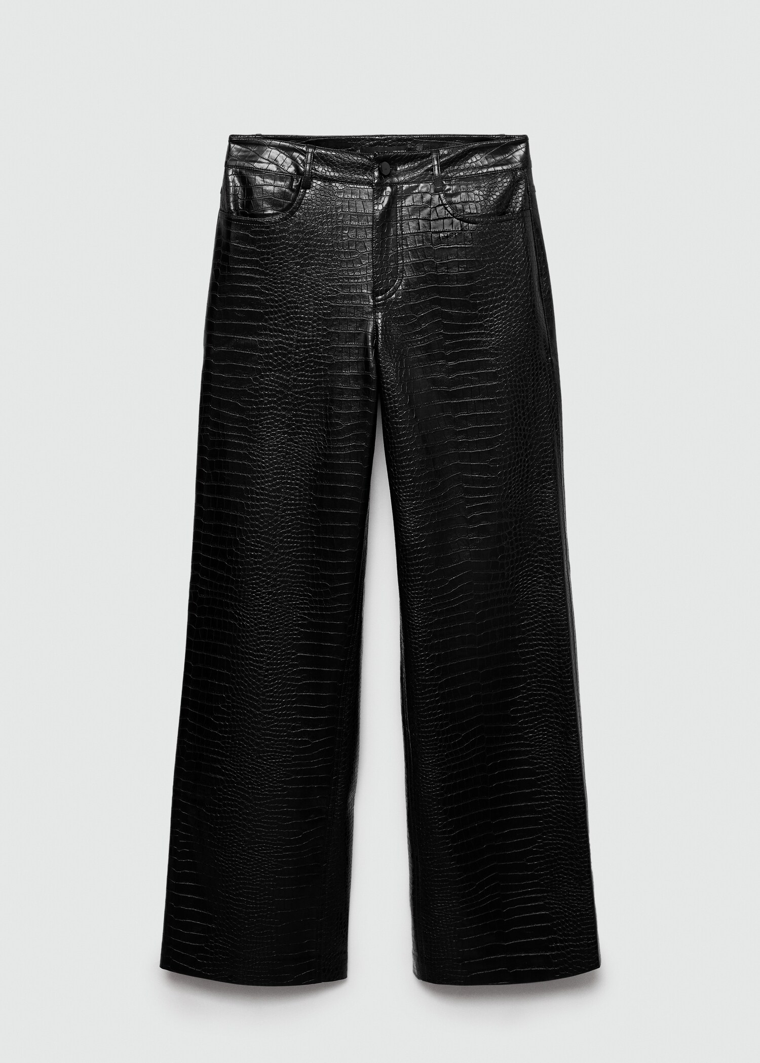 Pantaloni dritti effetto pelle cocco - Articolo senza modello