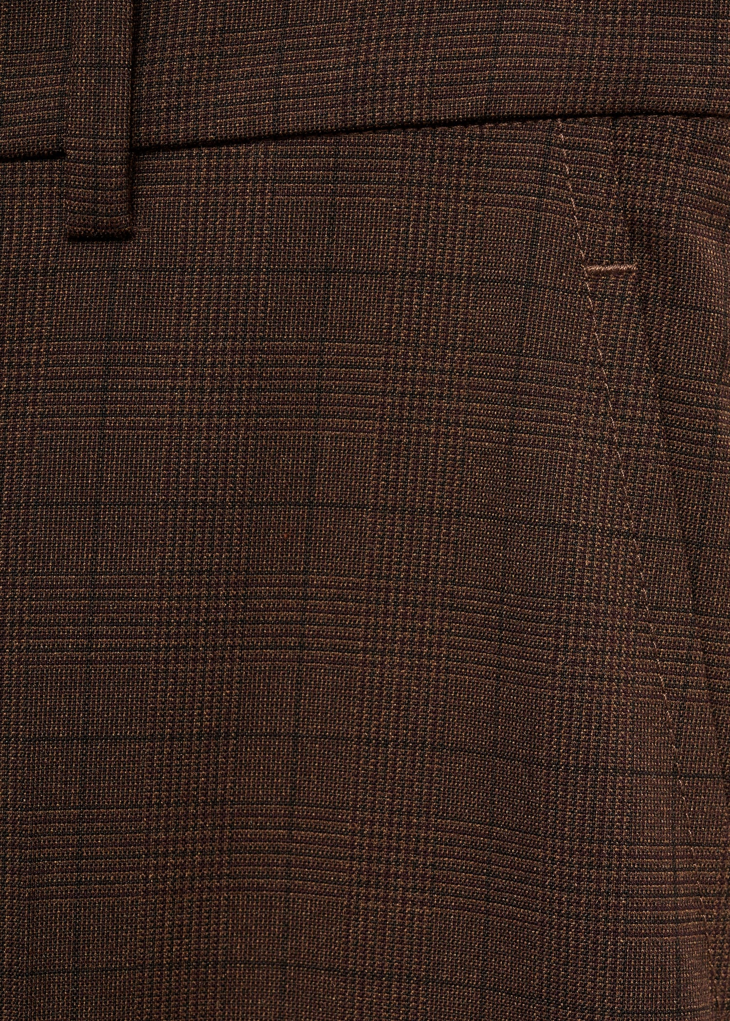 Pantalon droit à carreaux Femme MANGO OUTLET France métropolitaine