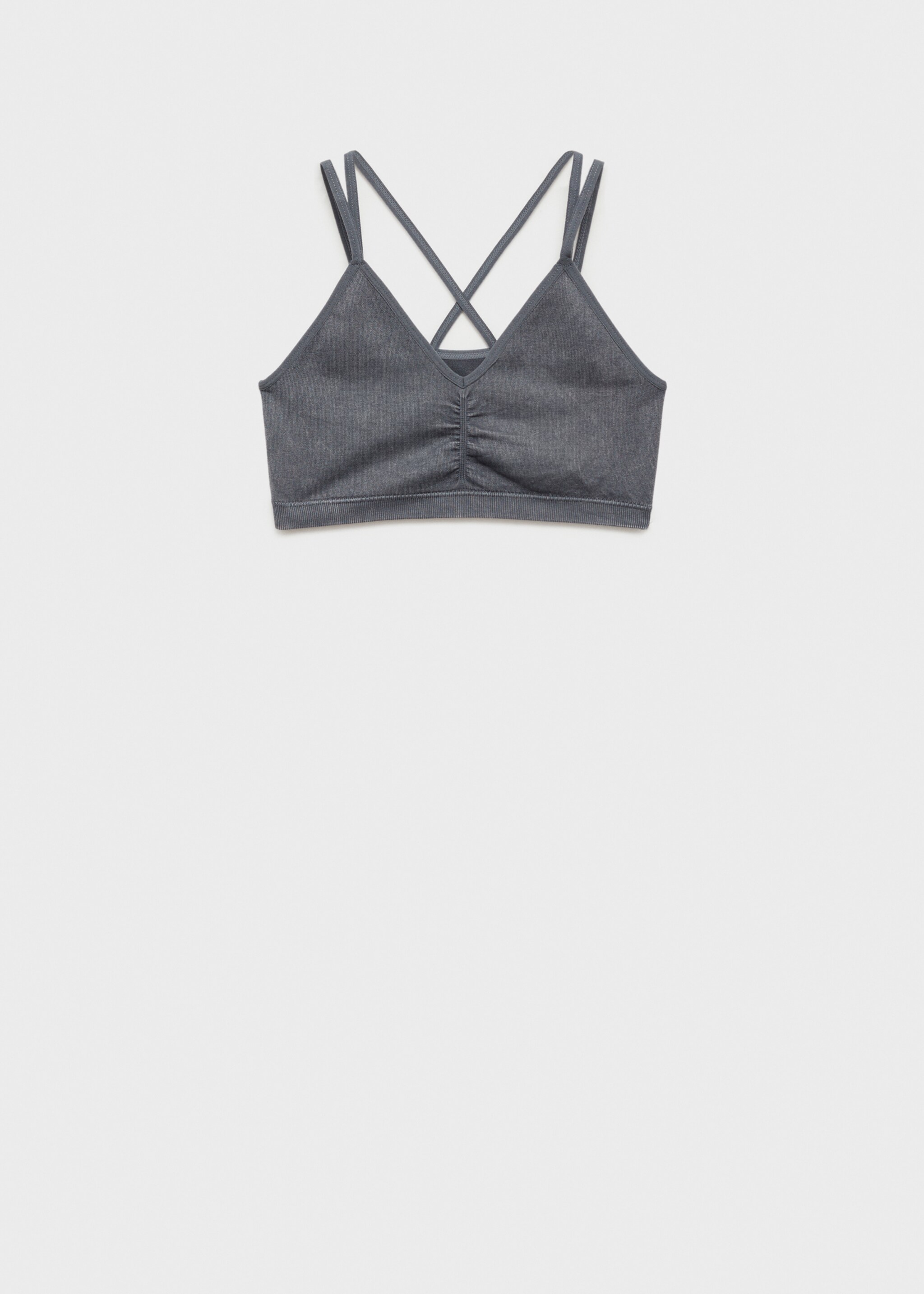 Crisscross strap top - Article without model, Charcoal. Ref: 77018275-00.