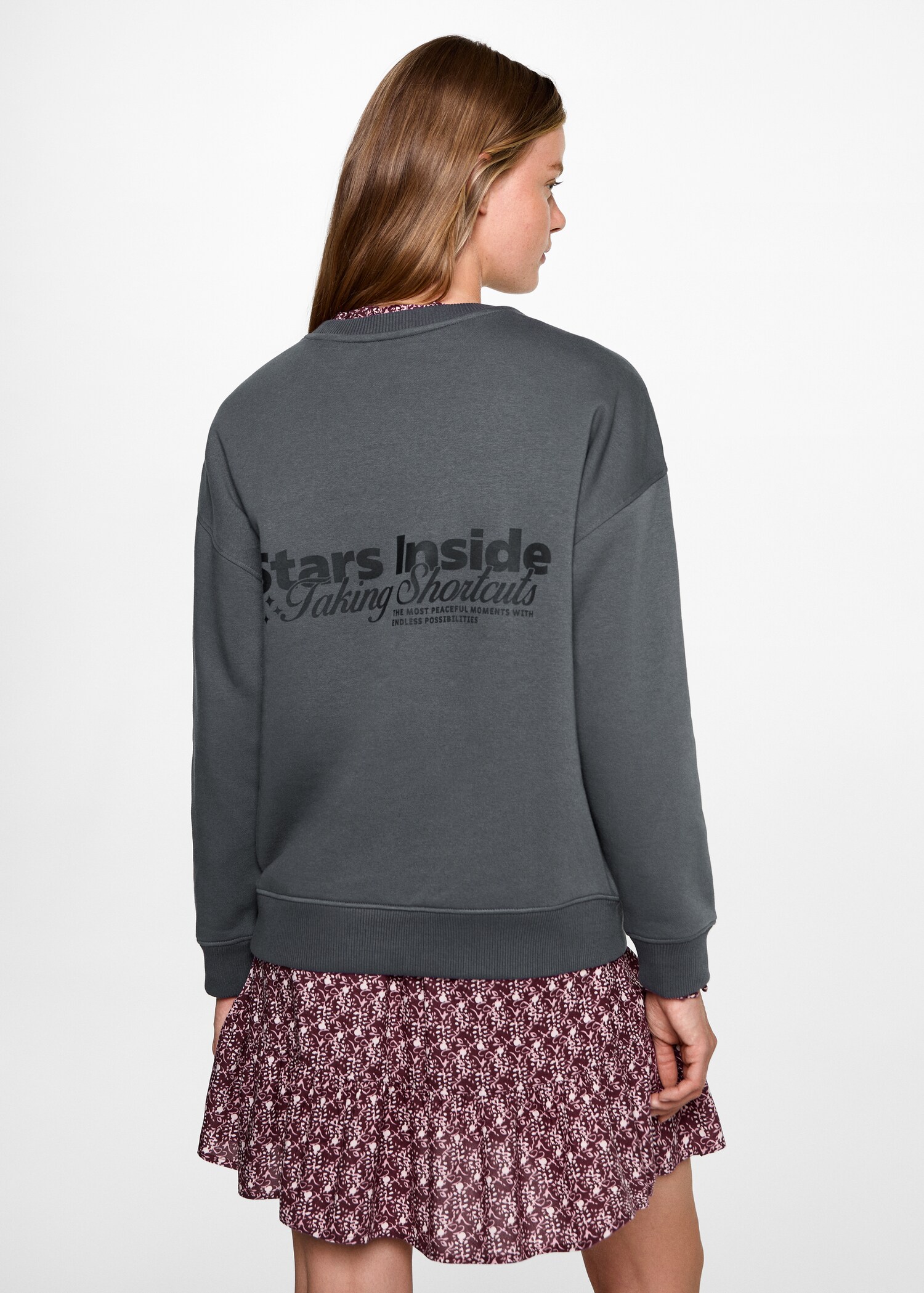Cotton-blend printed sweatshirt - Reverse of the article