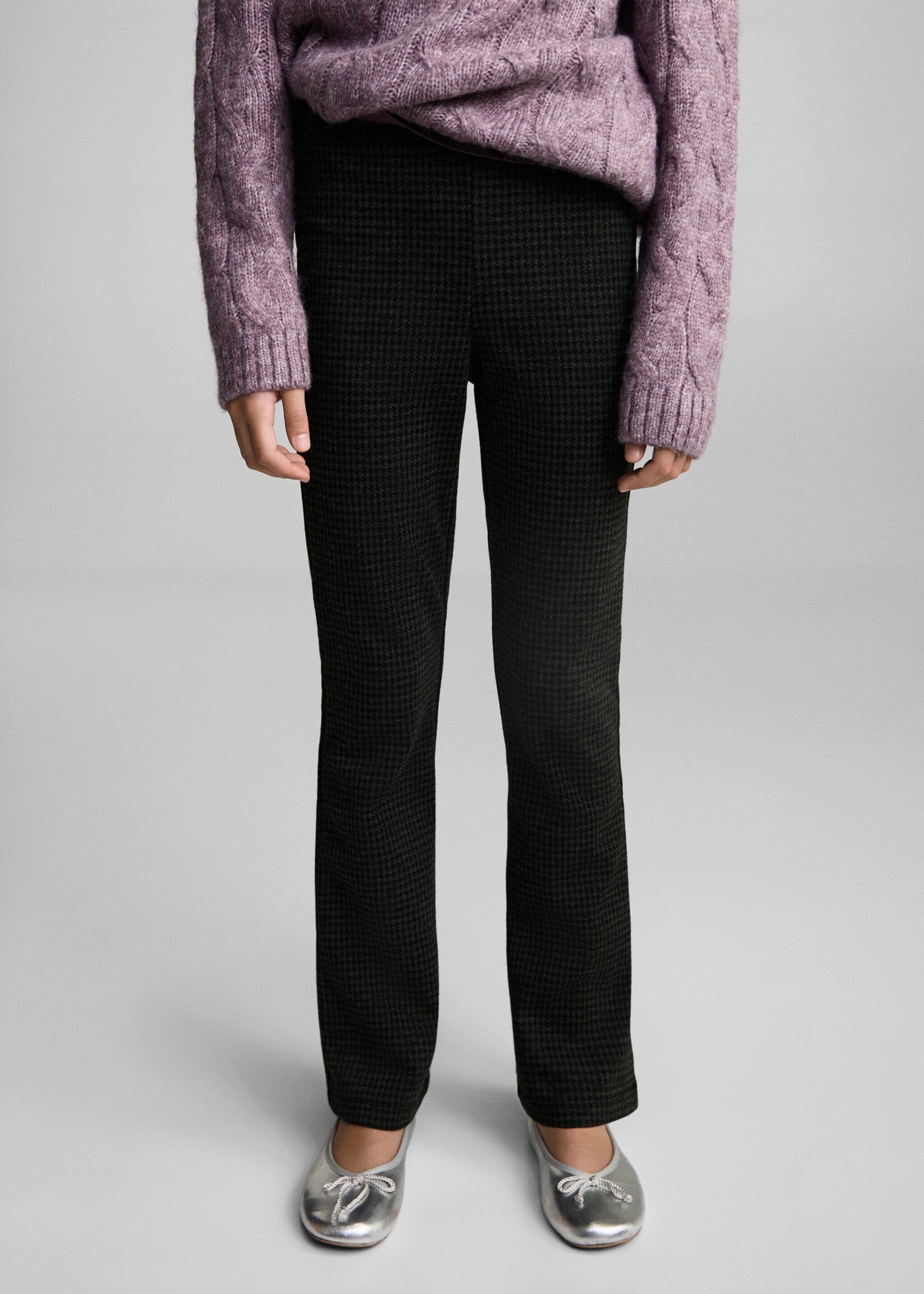 Leggings pied de poule - Piano medio, Grigio antracite. Ref: 77018278-00.