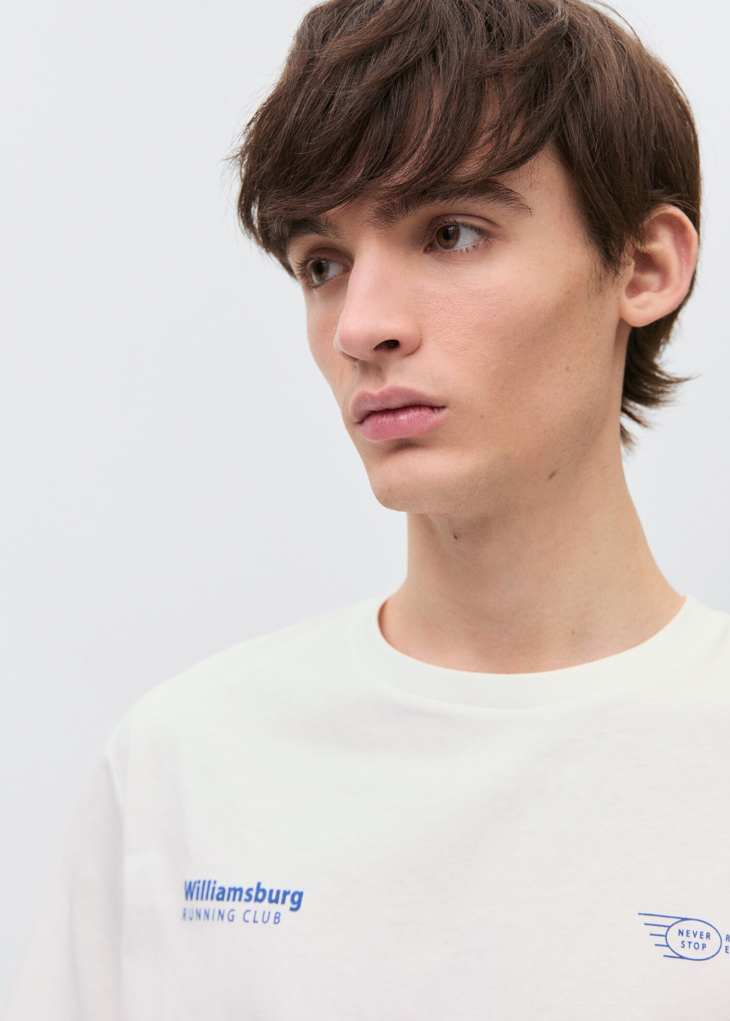Printed cotton-blend T-shirt - Details of the article 1