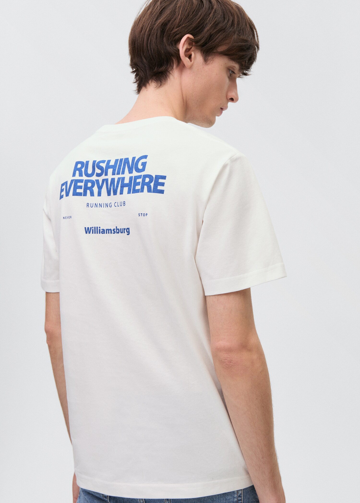 Printed cotton-blend T-shirt - Reverse of the article