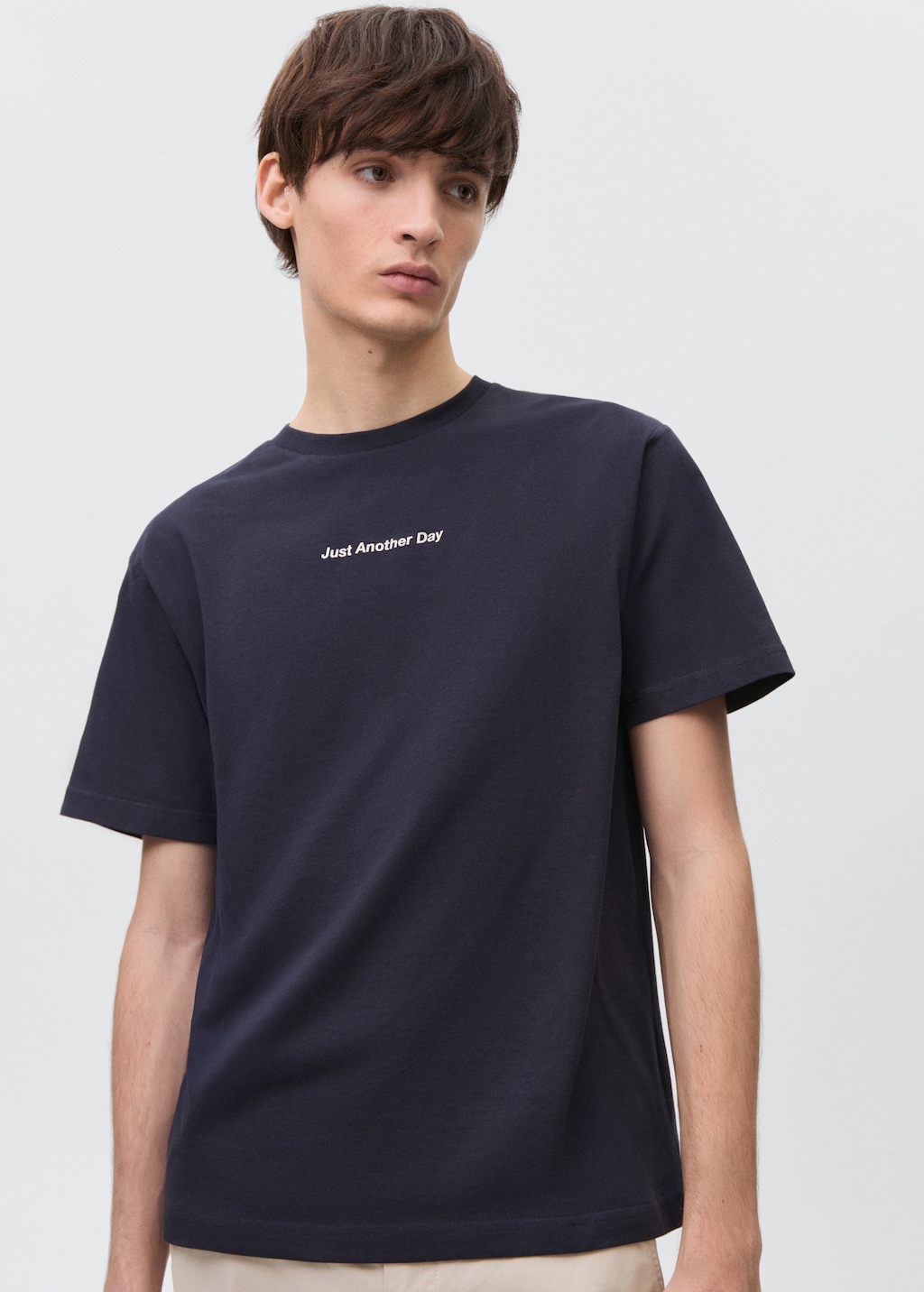 トップス ennoy PANEL BORDER S/S T-SHIRT (NAVY) s Oversized message t-shirt - Teen Boy | MANGO OUTLET USA