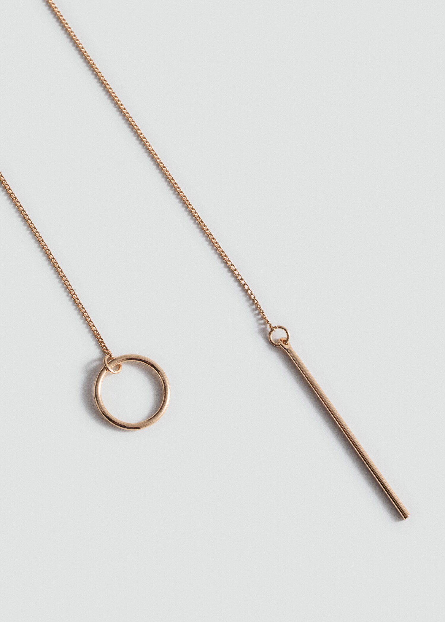 Cylinder bead necklace - Medium plane
