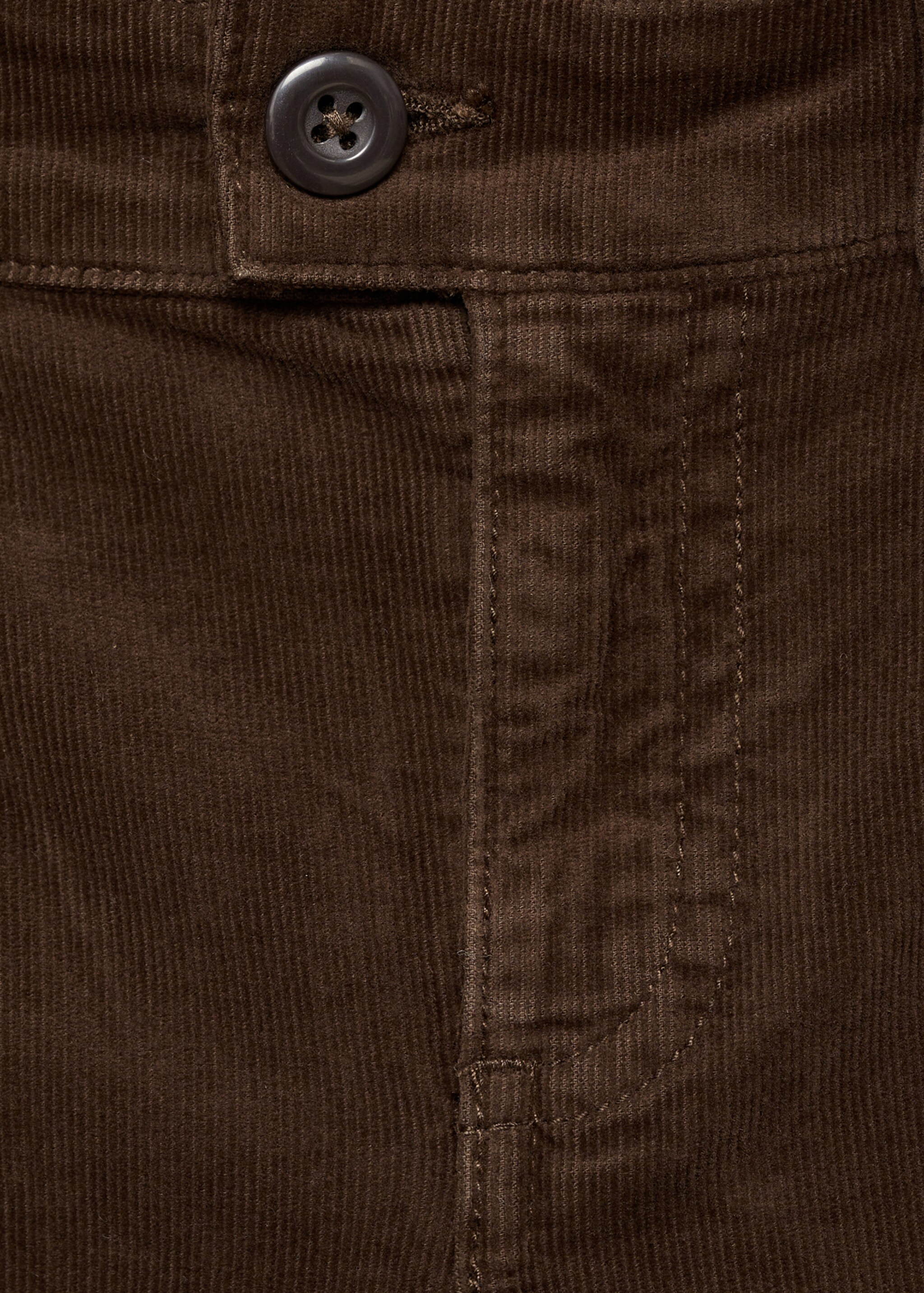 Flared corduroy trousers - Details of the article 8, Brown. Ref: 77018638-00.