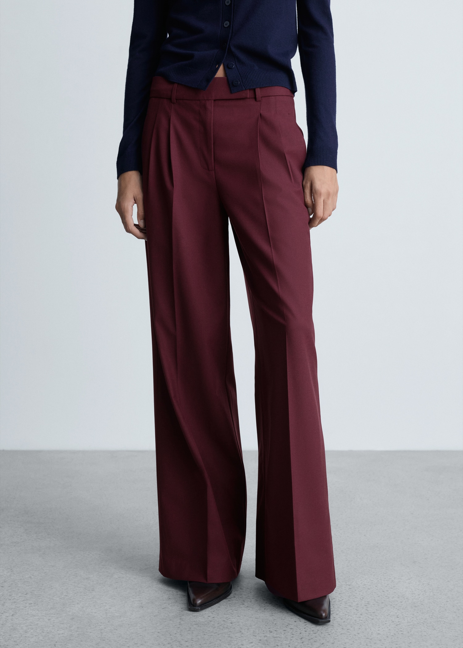 Straight Fit Pleated Trousers Pantalon A Pince Mango Suit Trousers