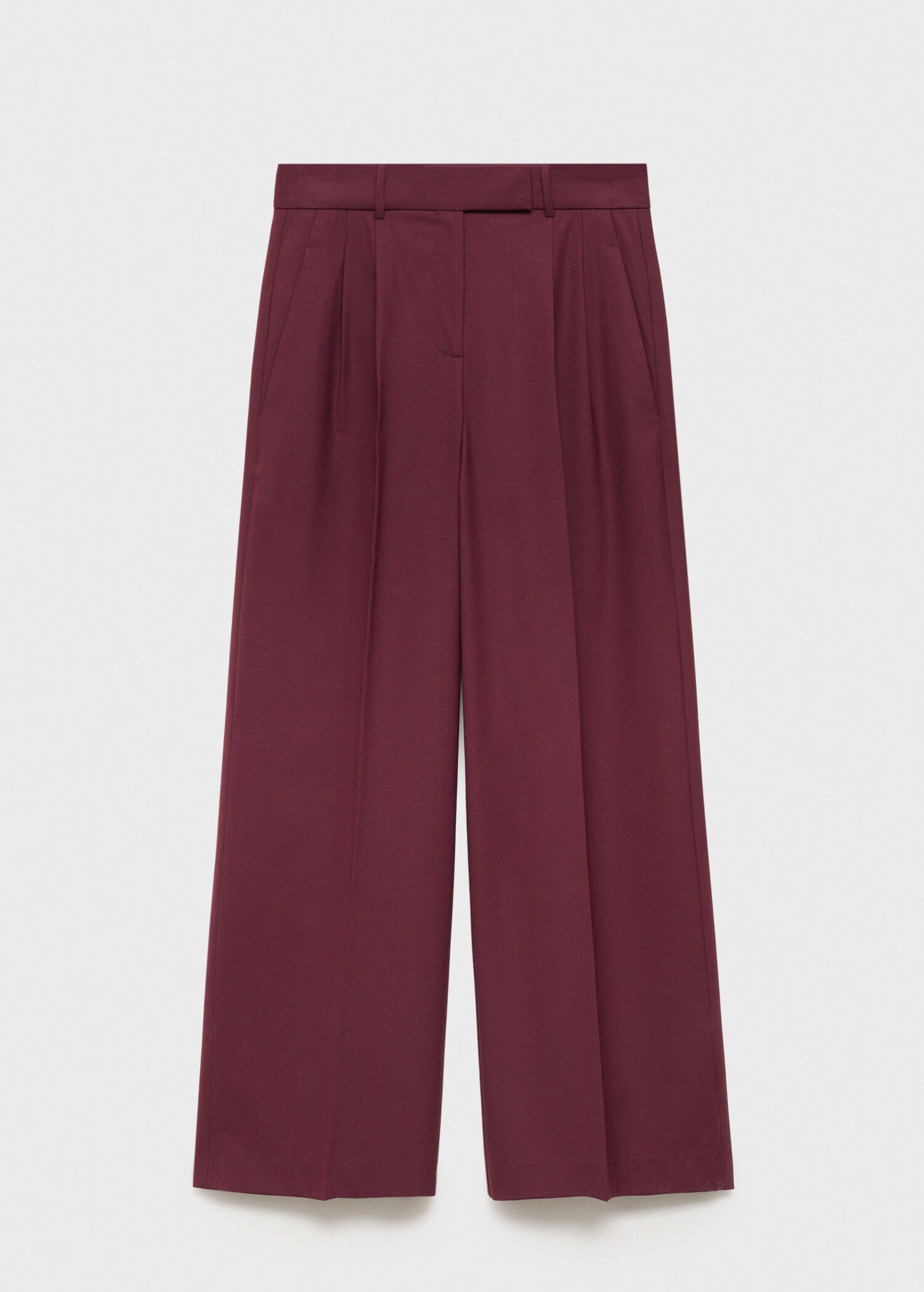 Wide-leg pleated wool trousers - Article without model