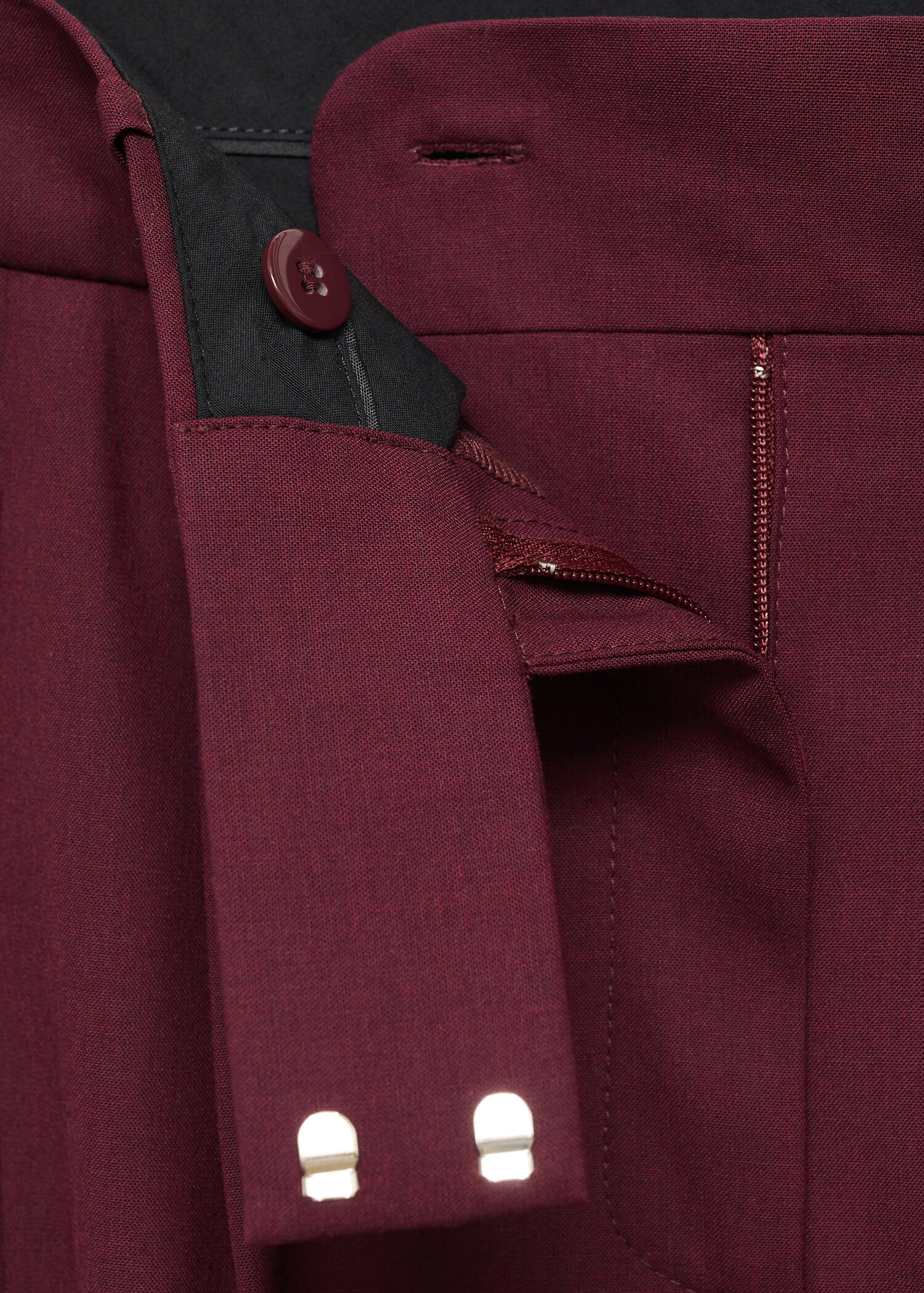 Wide-leg pleated wool trousers - Details of the article 0
