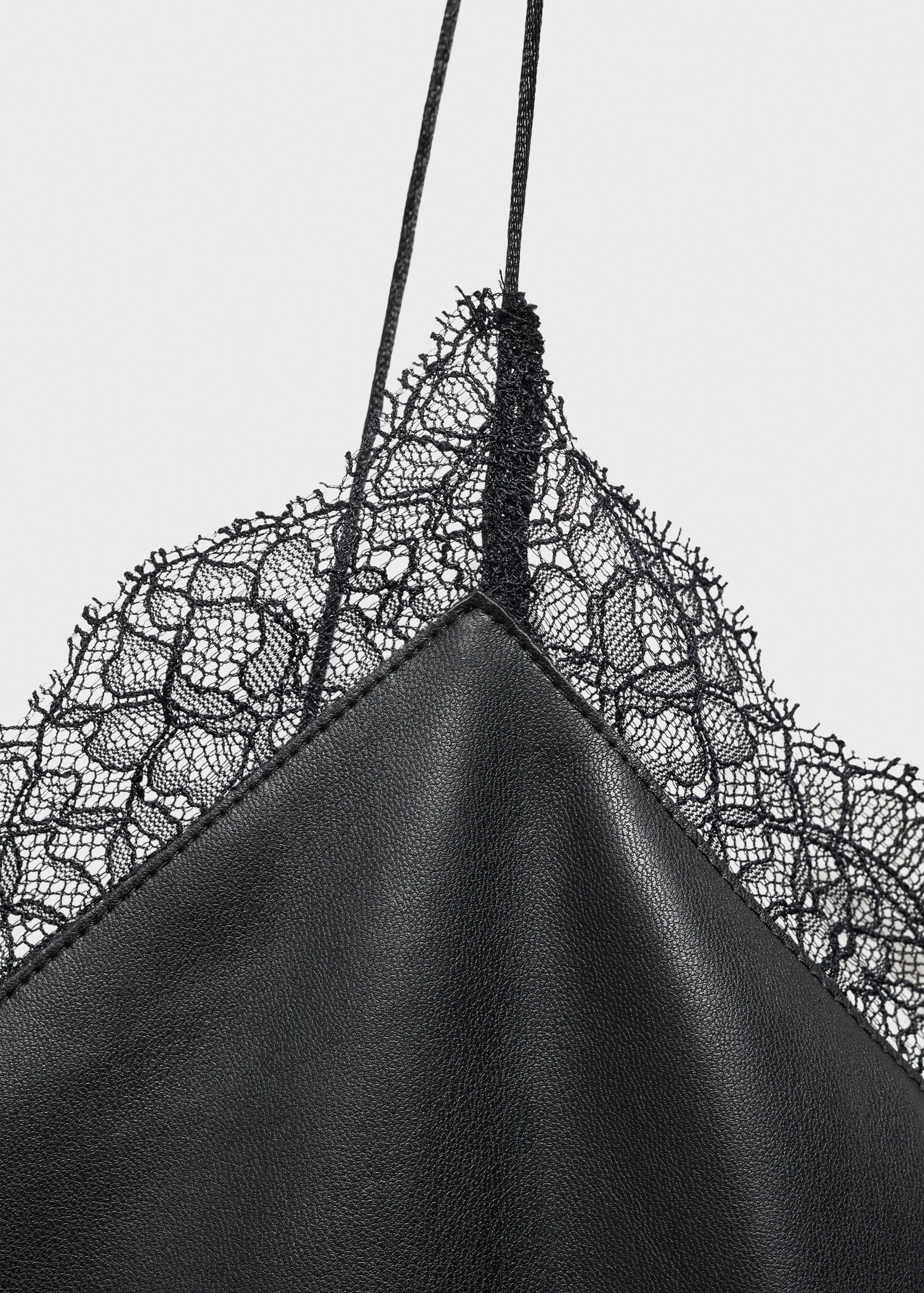 Leather-effect slip dress - Details of the article 8