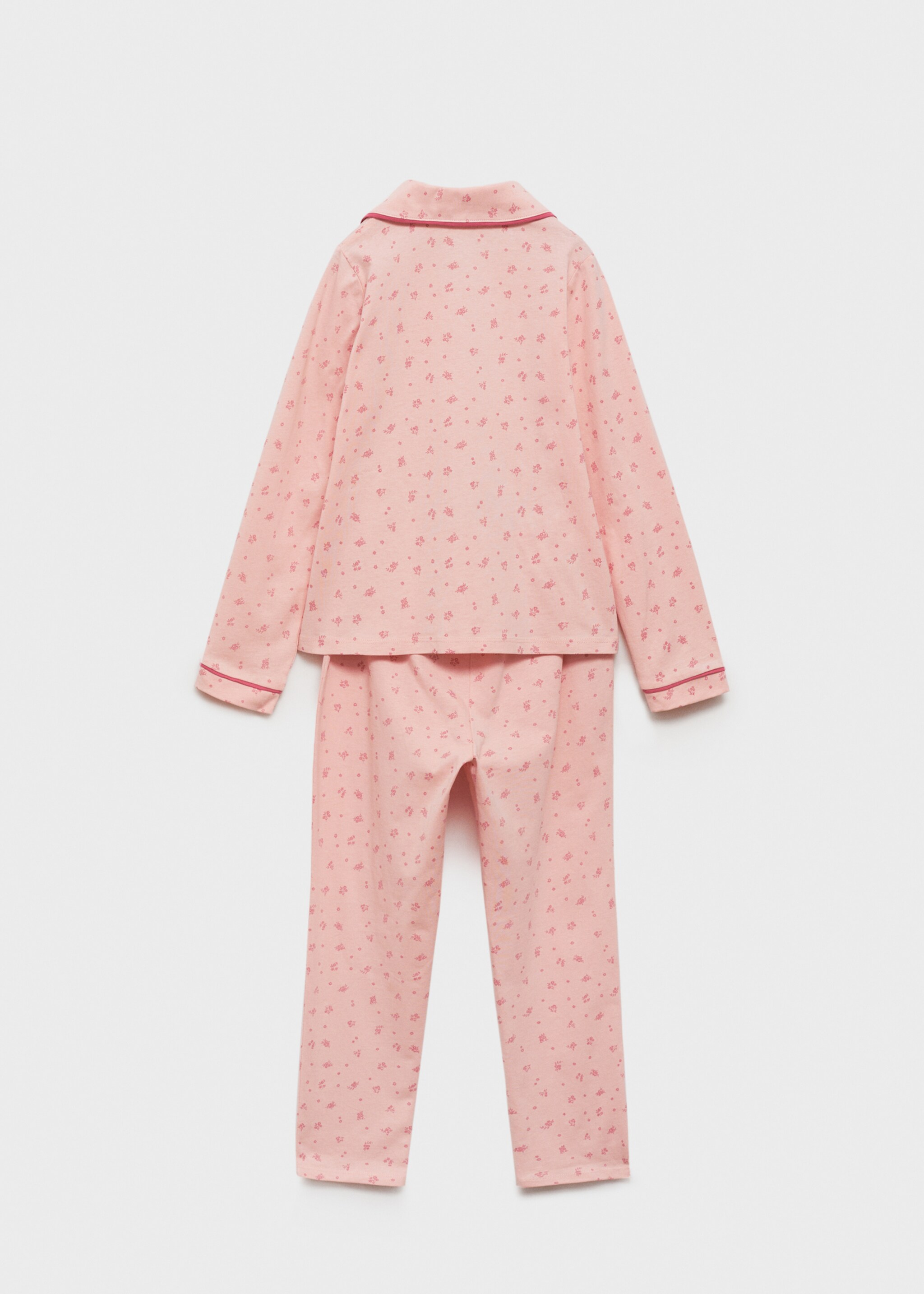 Cotton long pyjamas - Reverse of the article, Pink. Ref: 77019034-00.