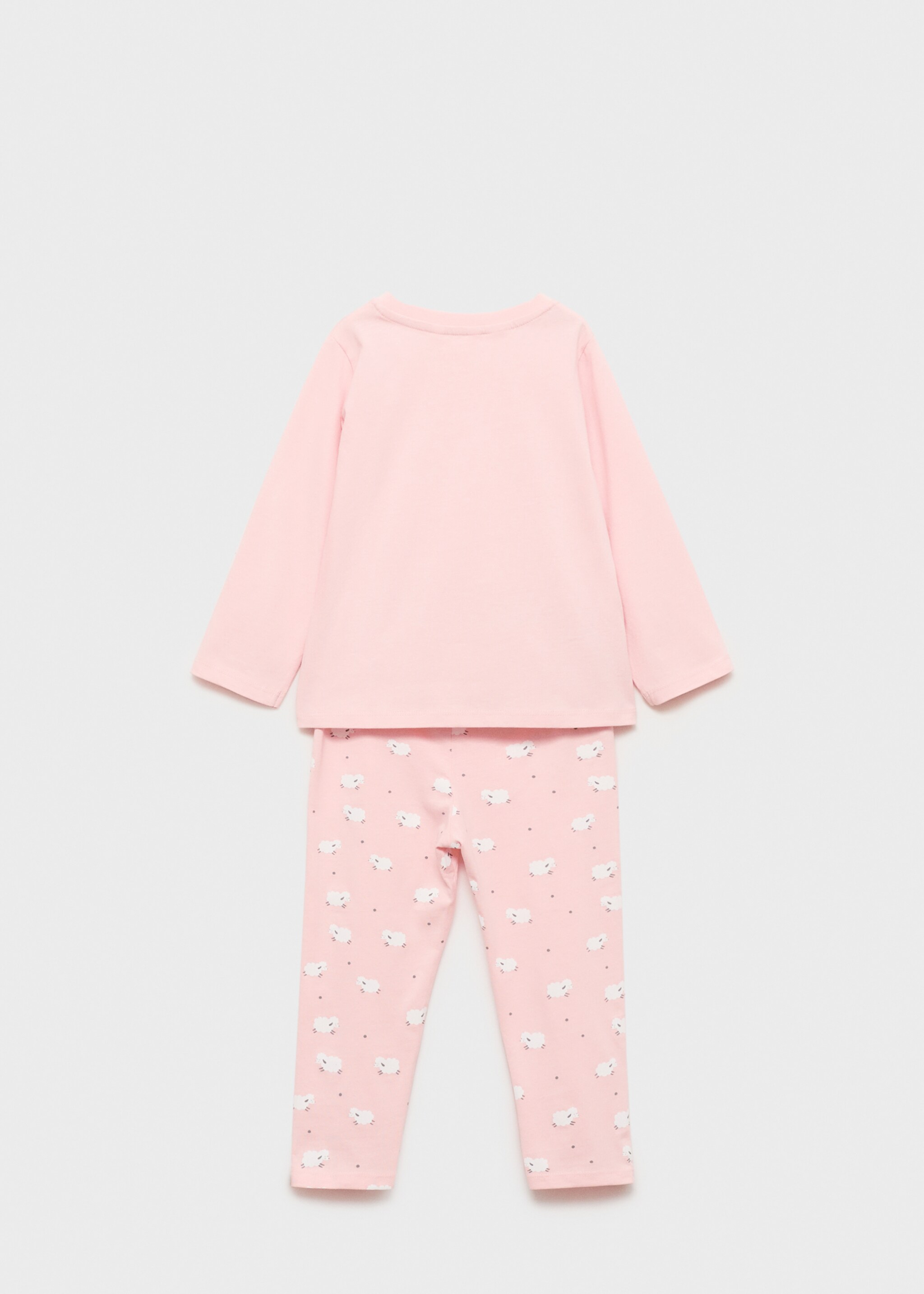 Σετ πιτζάμα βαμβακερή - Πίσω όψη προϊόντος, Ροζ. Ref: 77019035-00.