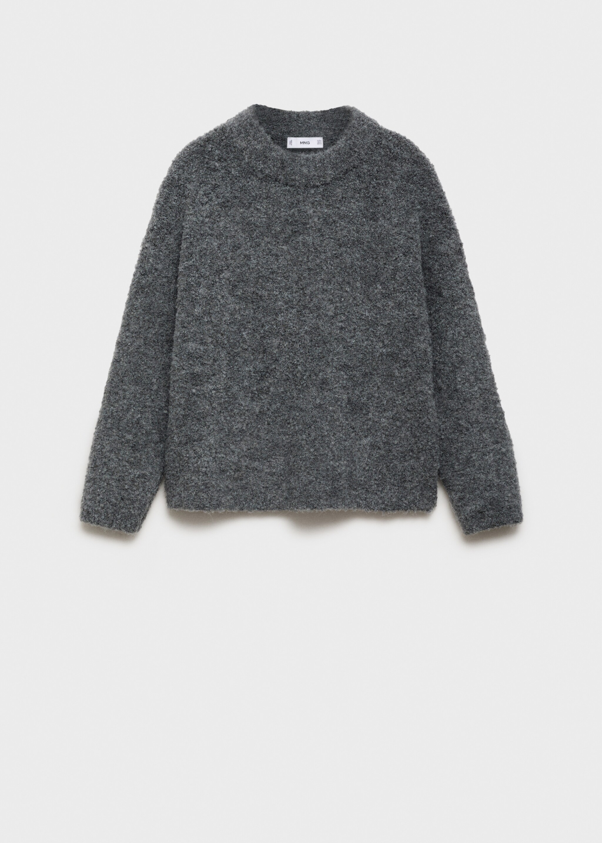 Rundhals-Strickjersey - Artikel ohne Model, Anthrazit. Ref: 77019058-00.