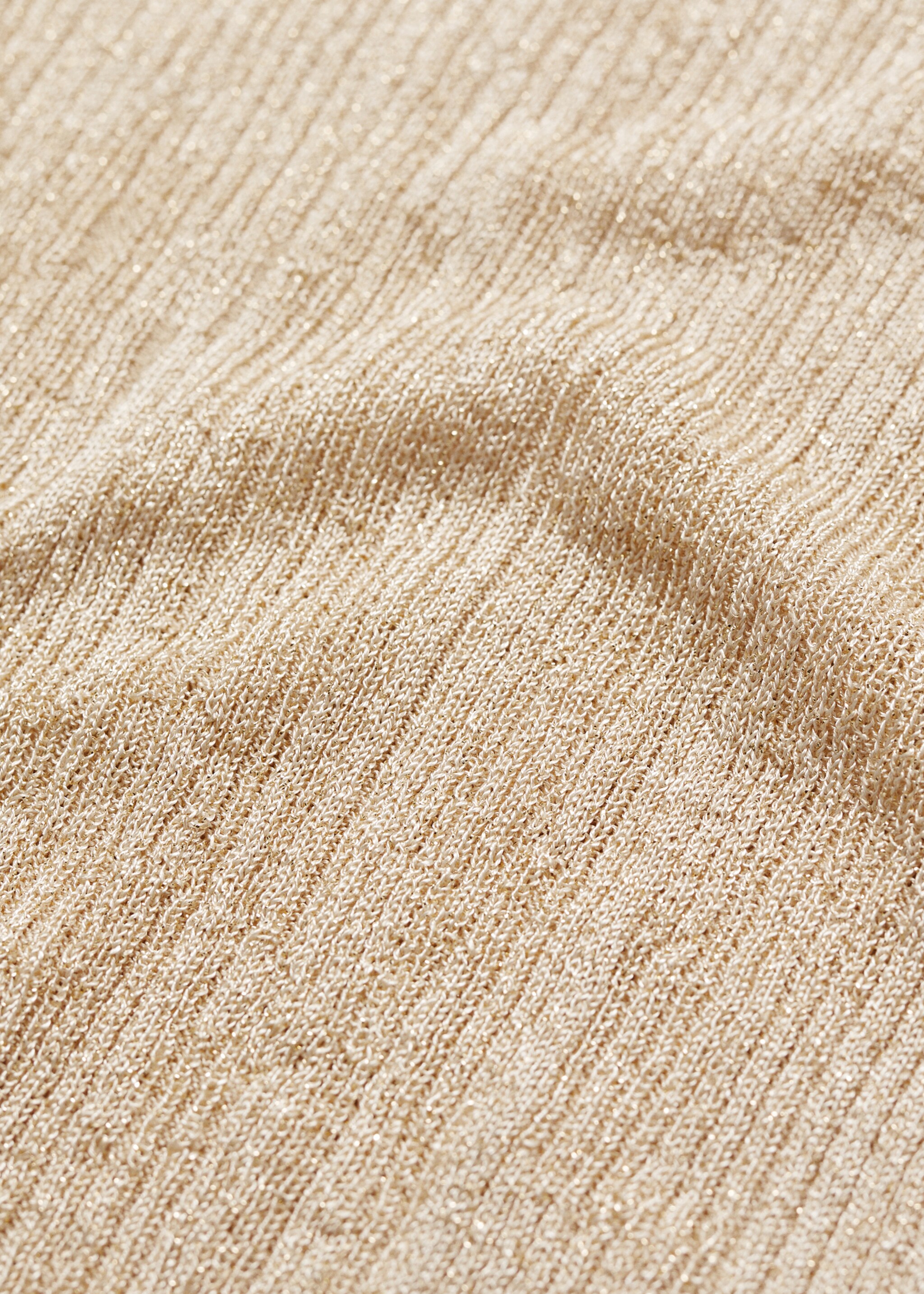 Crewneck lurex sweater - Details of the article 0, Gold. Ref: 77019061-00.