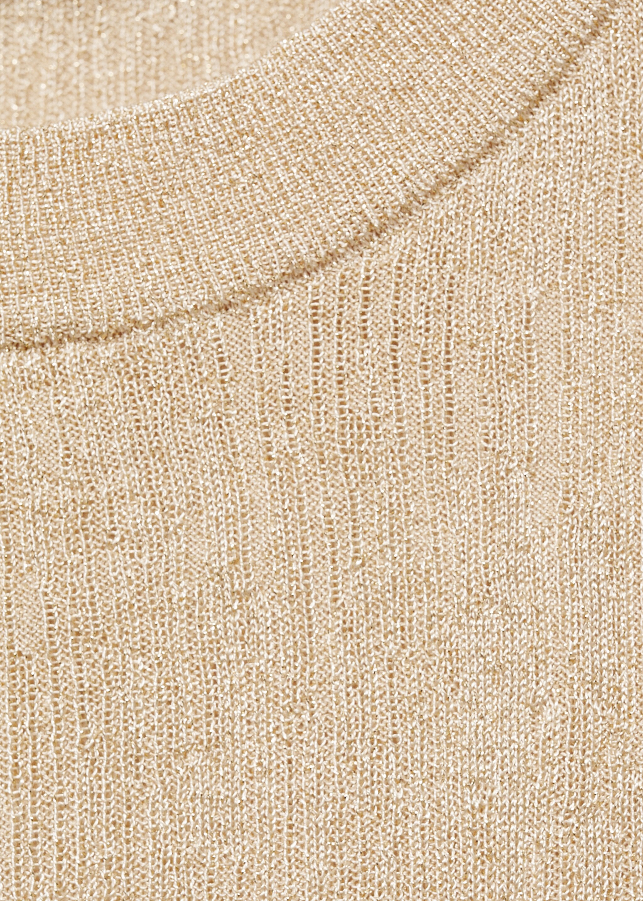 Crewneck lurex sweater - Details of the article 8, Gold. Ref: 77019061-00.