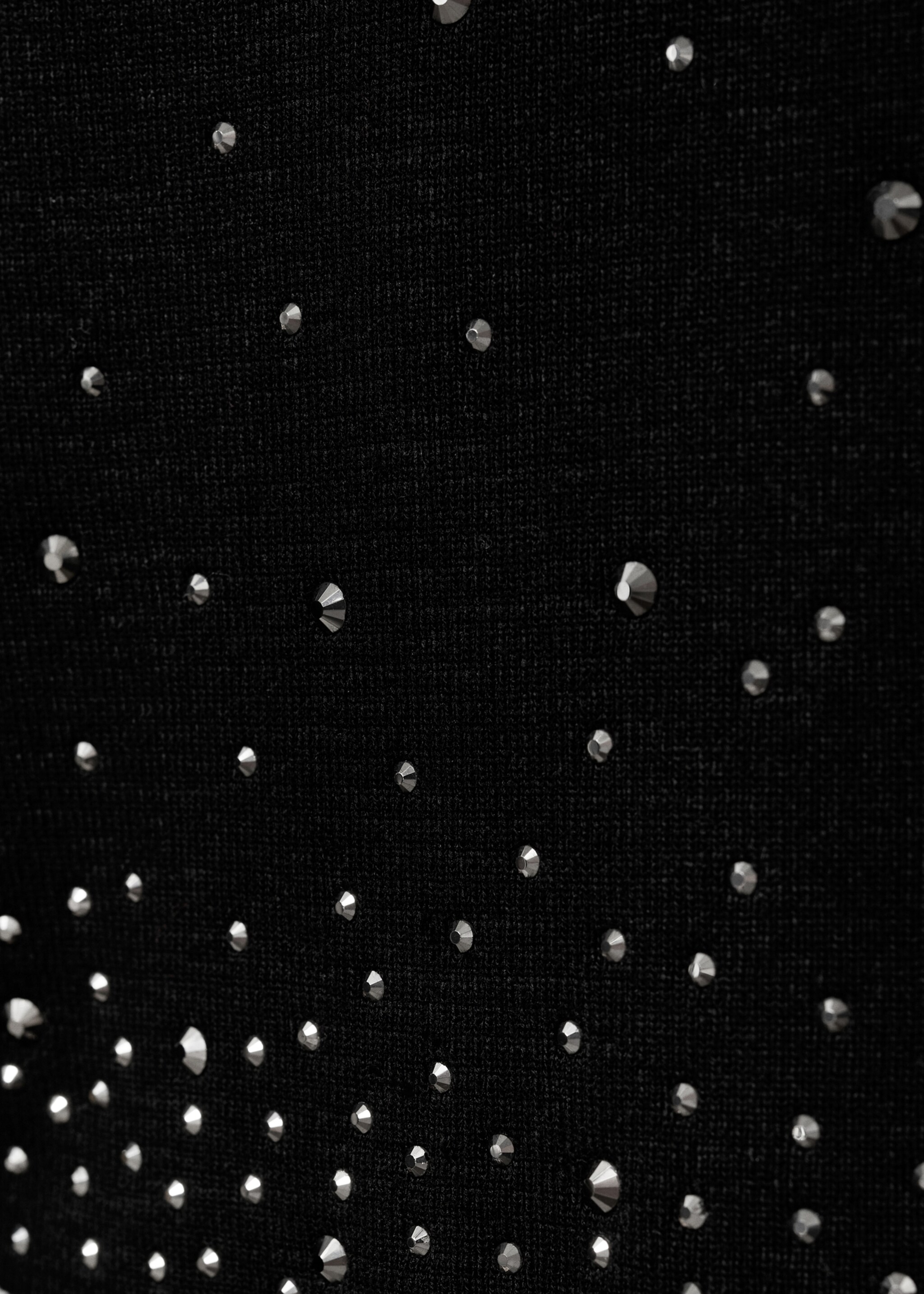 Crop trui met stras - Detail van het artikel 0, Zwart. Ref: 77019063-00.