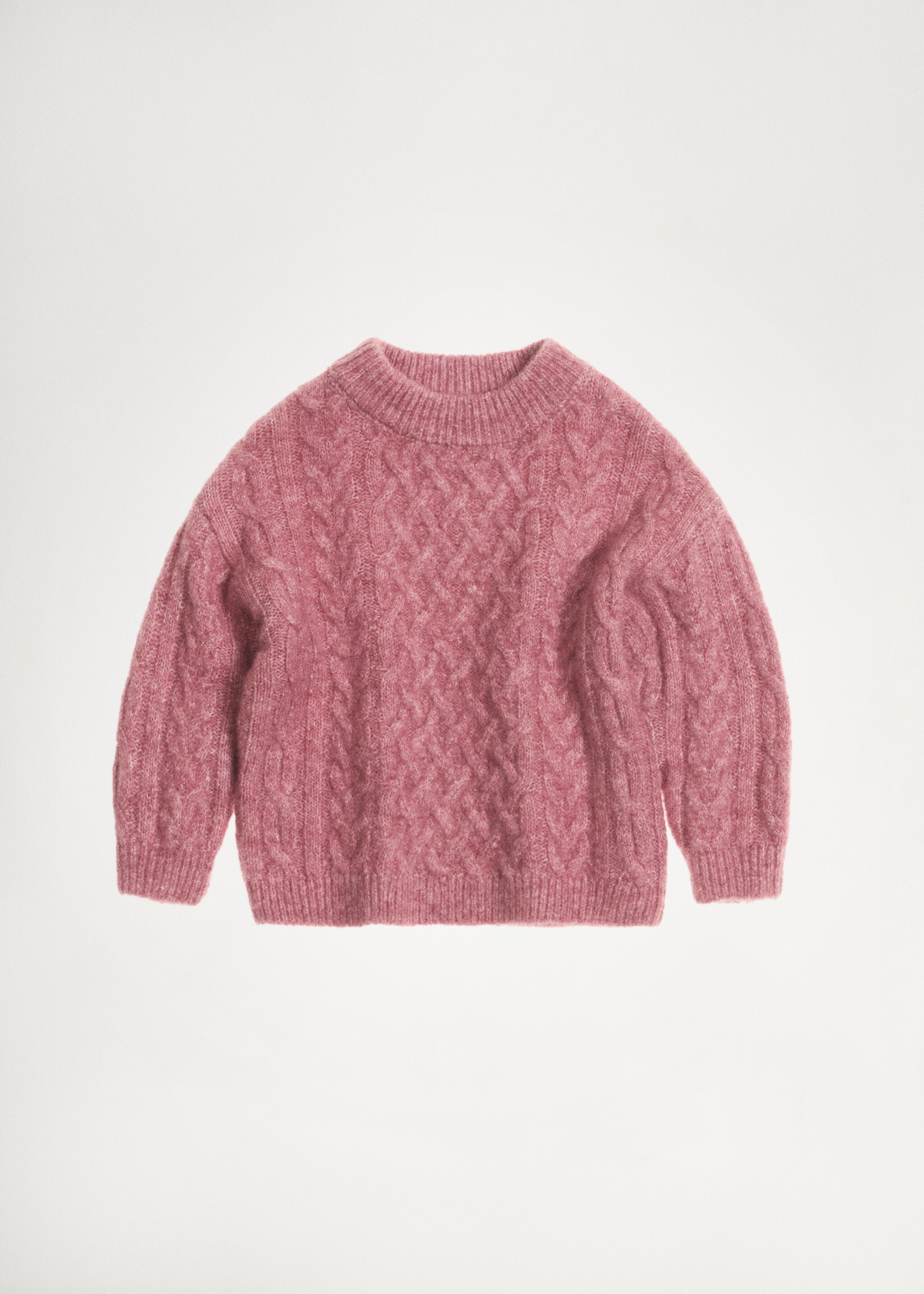 Pull-over maille tressée - Détail de l'article 5, Cerise. Ref: 77019065-00.