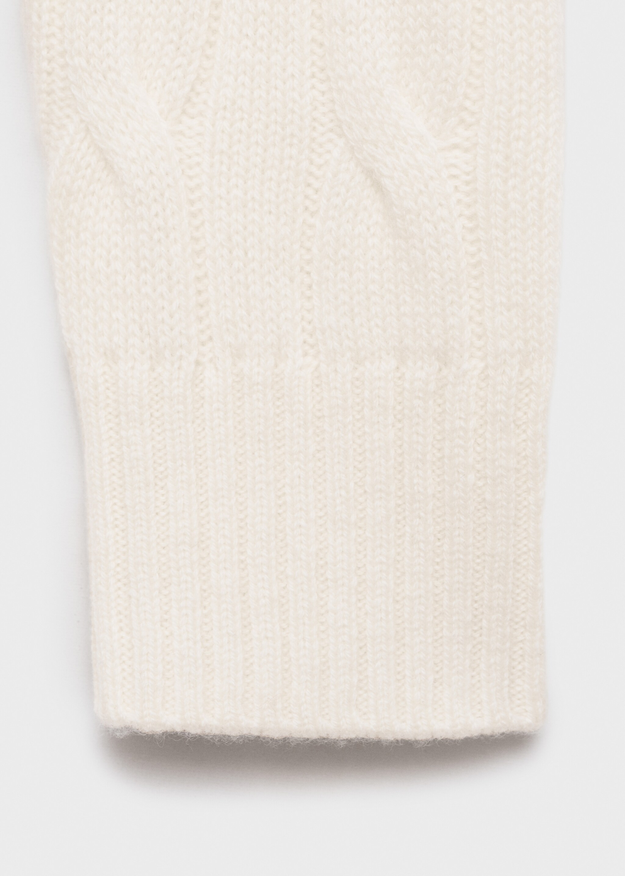 Braided wool sweater - Details of the article 0, Ecru. Ref: 77019068-00.