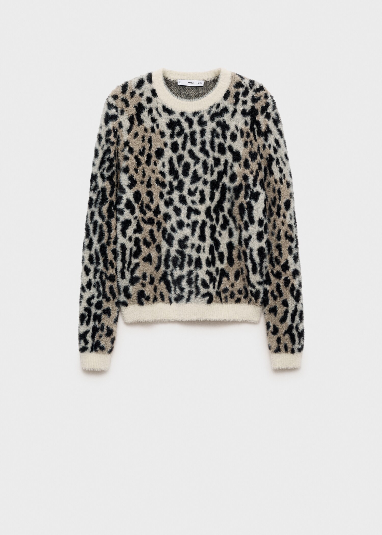 Pullover mit Pelz-Effekt und Animal-Print - Artikel ohne Model