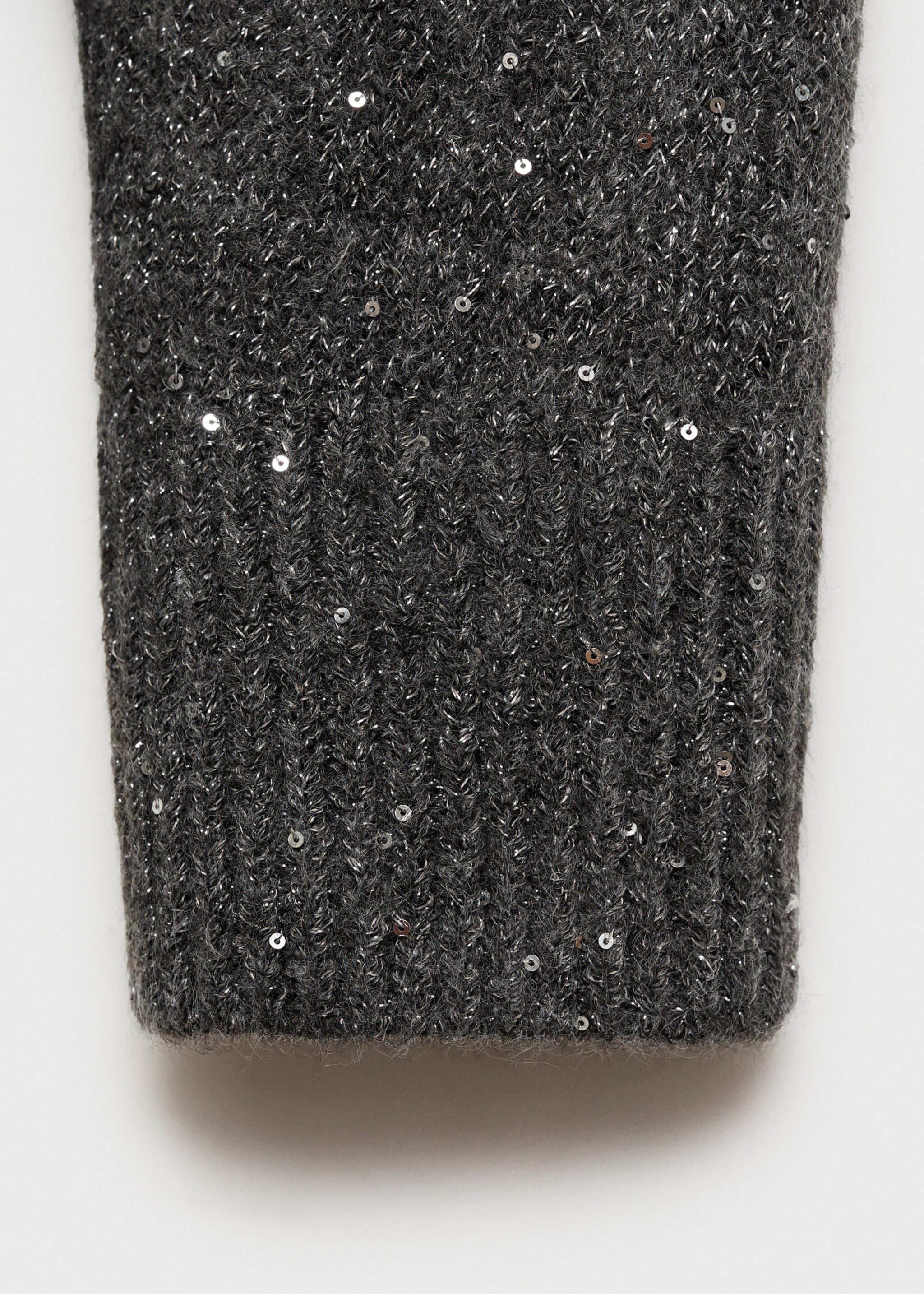Pull-over col V paillettes - Détail de l'article 0, Gris anthracite. Ref: 77019072-00.