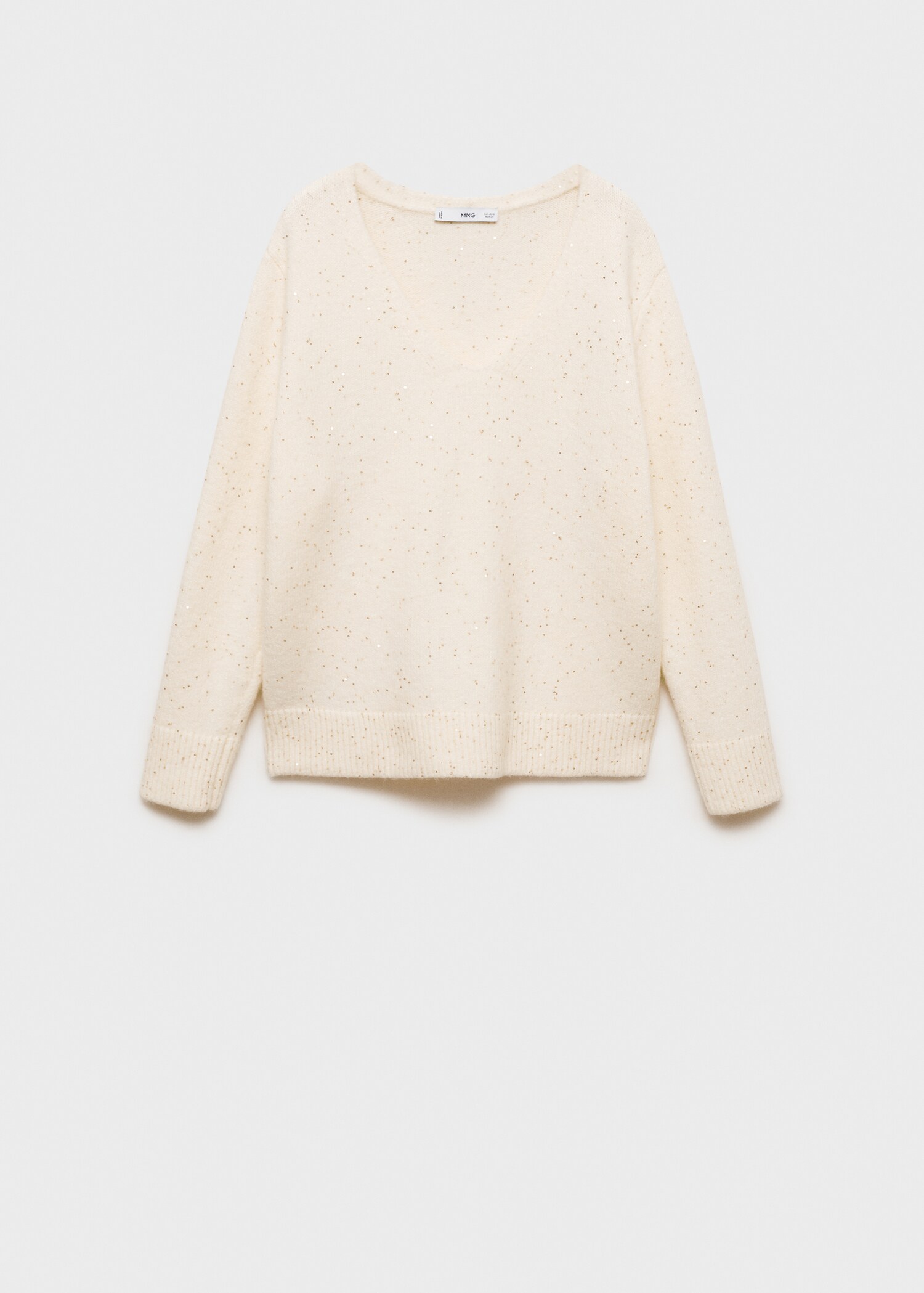 Pull-over col V paillettes - Article sans modèle