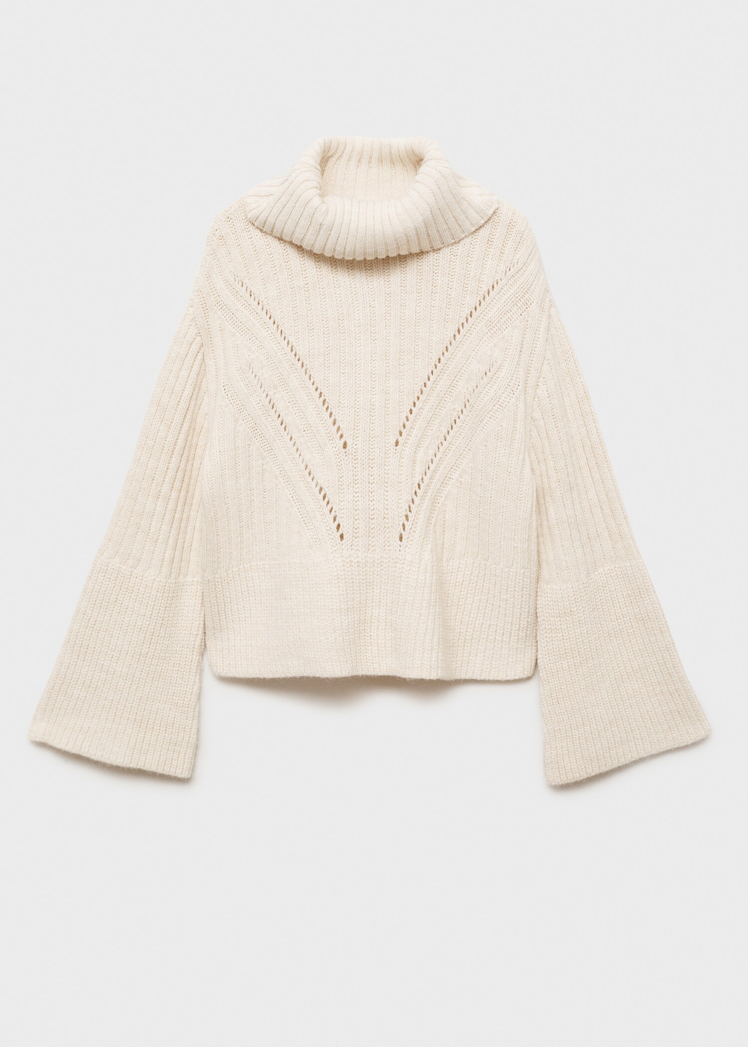 Rollkragenpullover mit locker gewebtem Detail - Artikel ohne Model