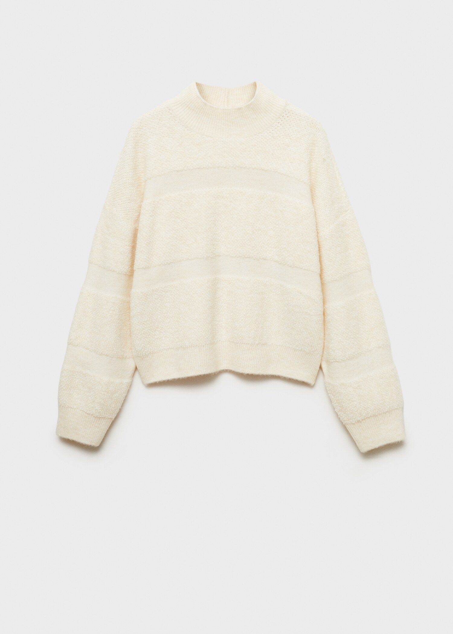 Pull-over empiècements col montant - Article sans modèle