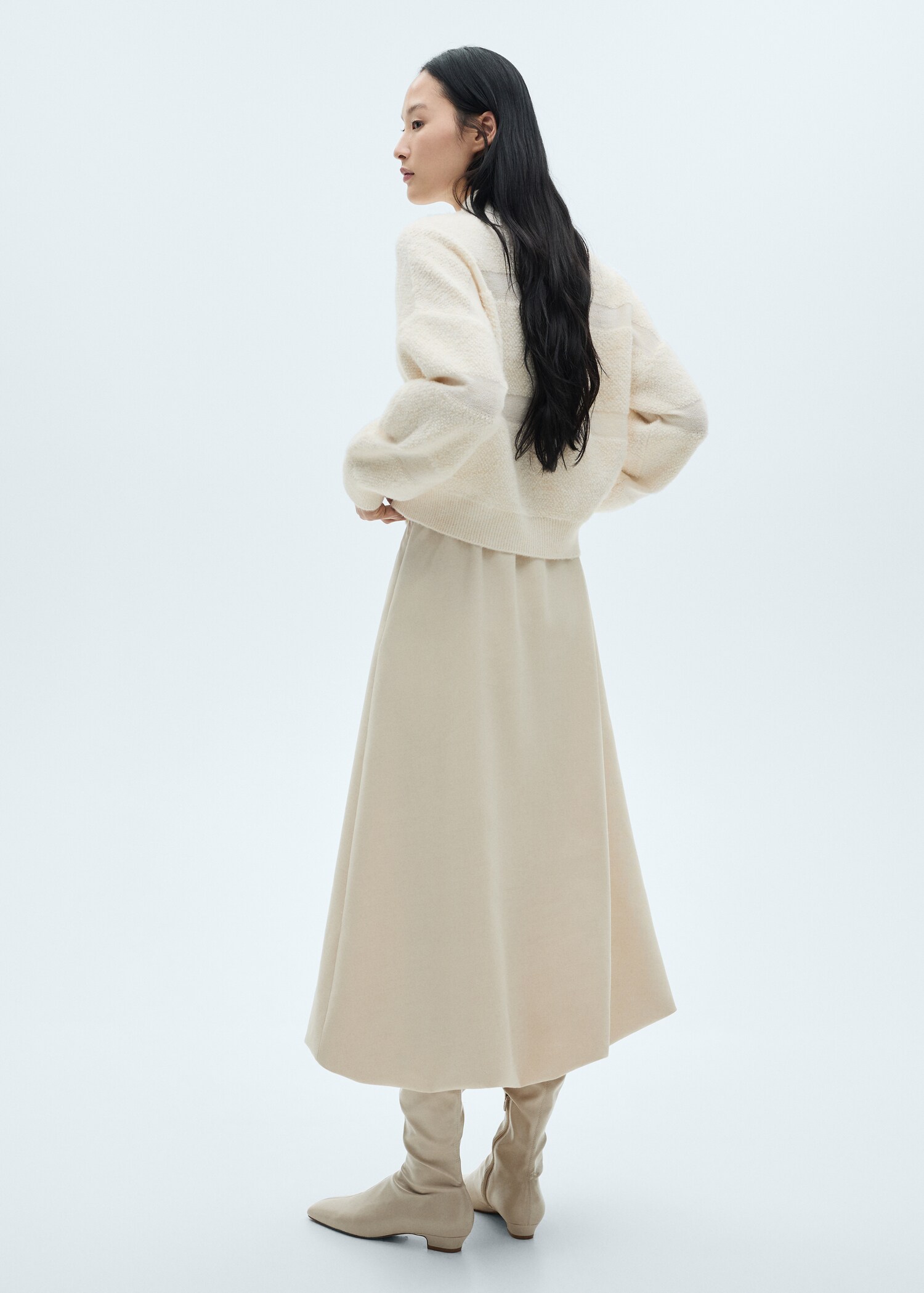 Pull-over empiècements col montant - Verso de l’article