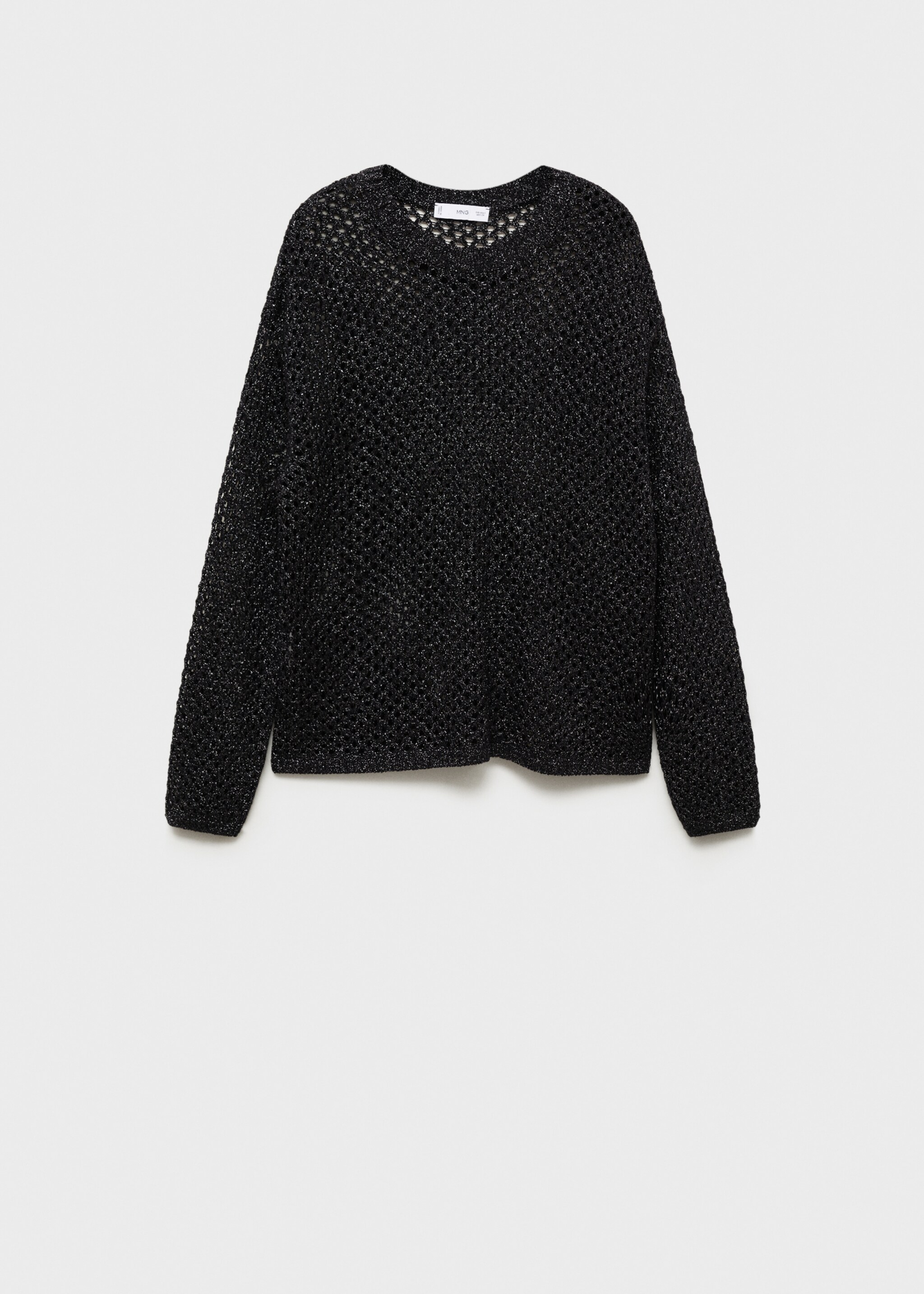 Hålstickad tröja lurex - Artikel utan modell, Svart. Ref: 77019079-00.