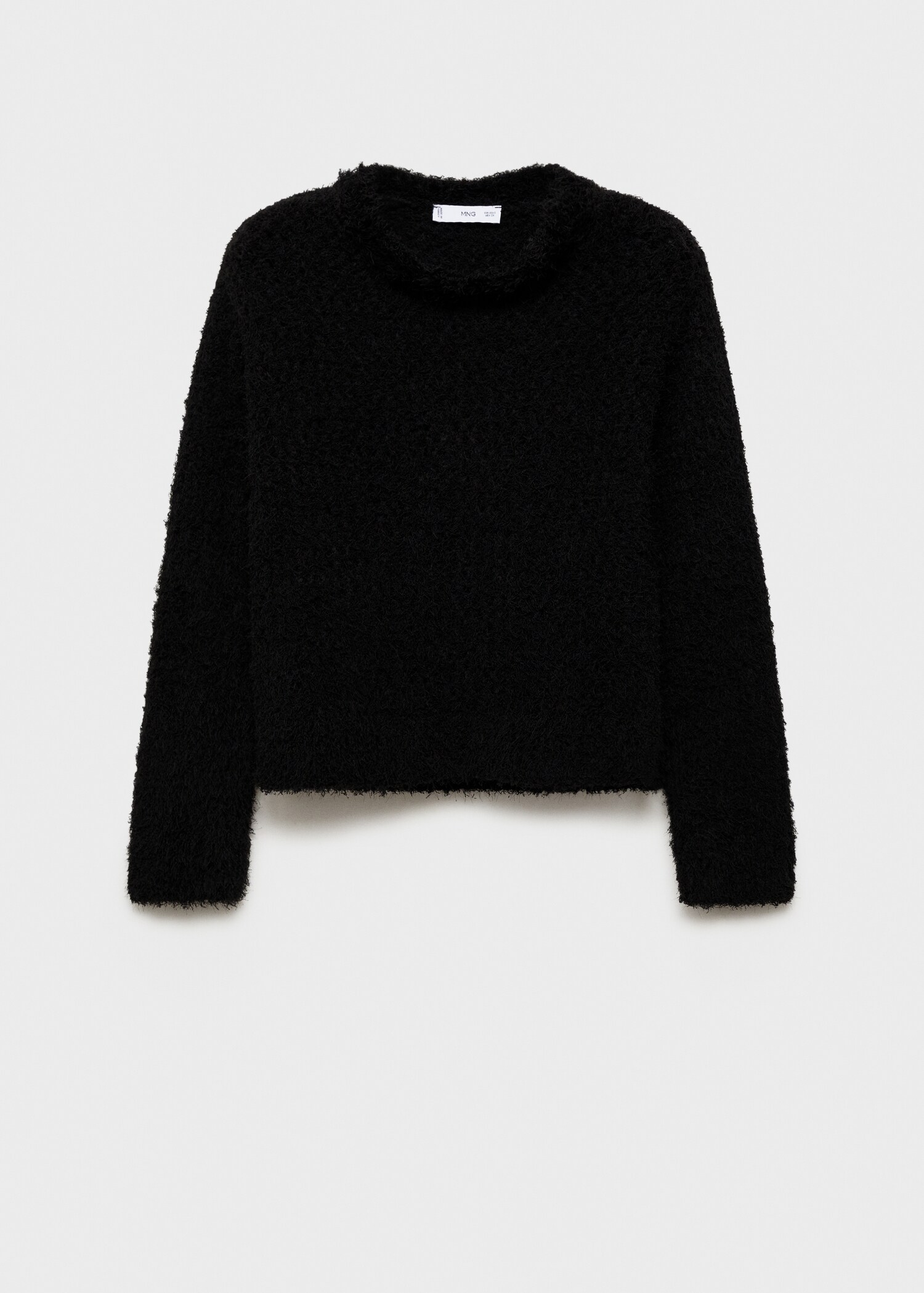 Faux-fur knitted sweater - Article without model