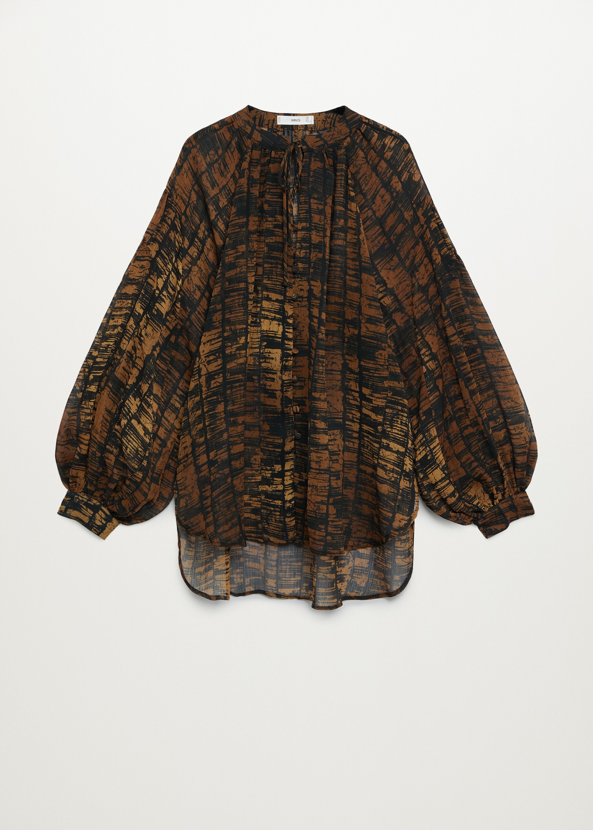 Blusa plisada estampada - Artículo sin modelo