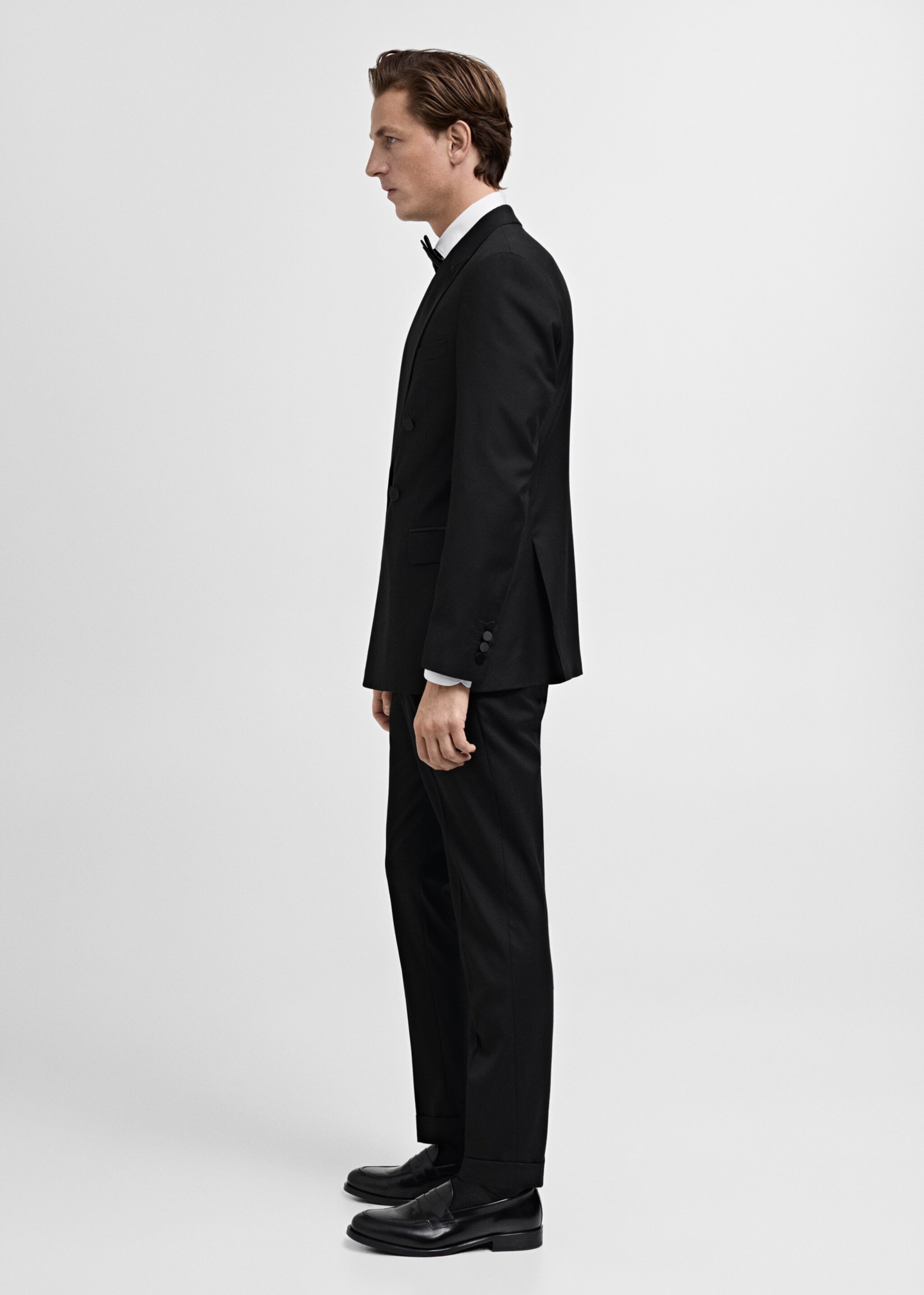 Americana vestit smoking slim fit - Detall de l'article 2, Negre. Ref: 77019229-00.