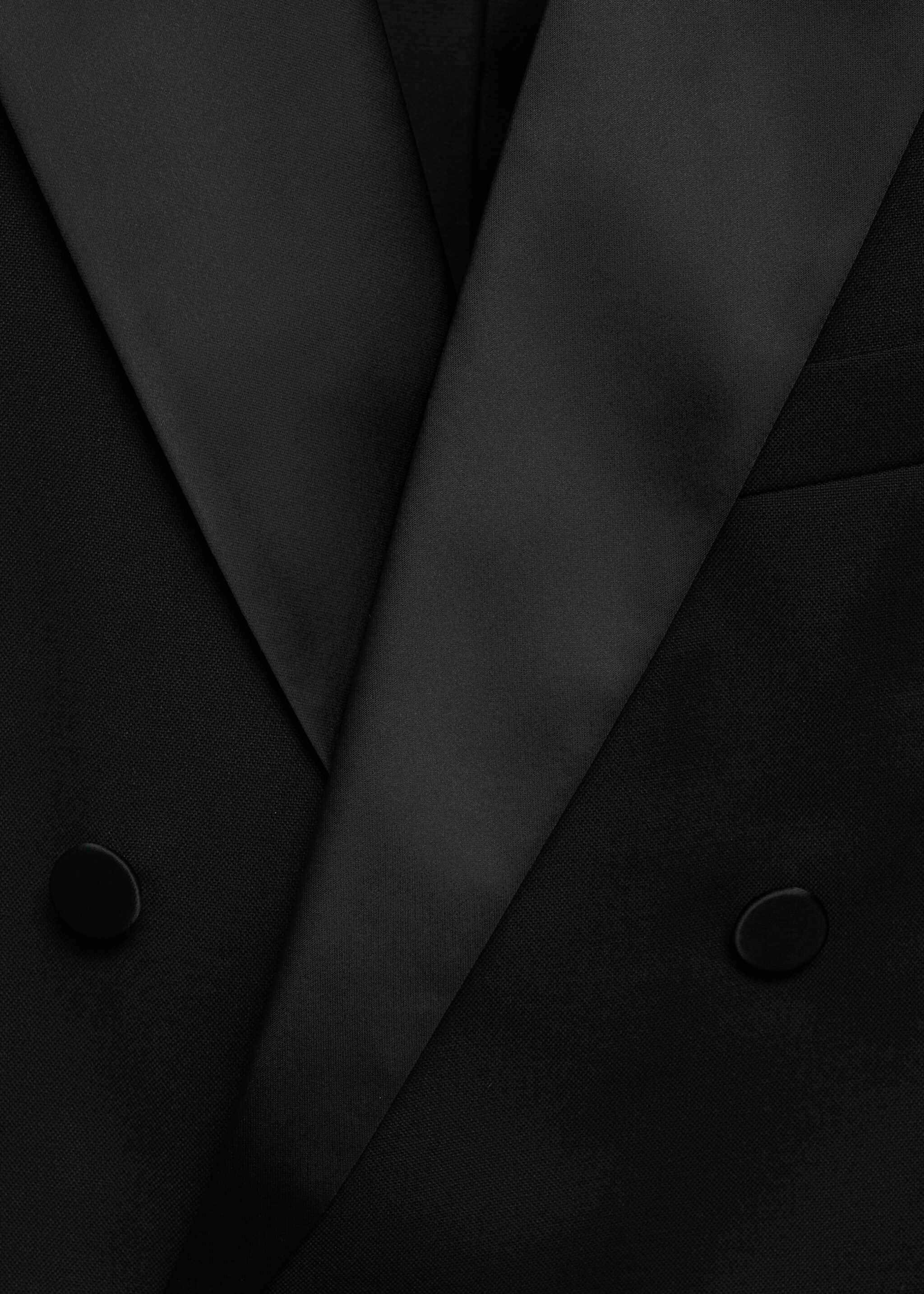 Americana vestit smoking slim fit - Detall de l'article 8, Negre. Ref: 77019229-00.